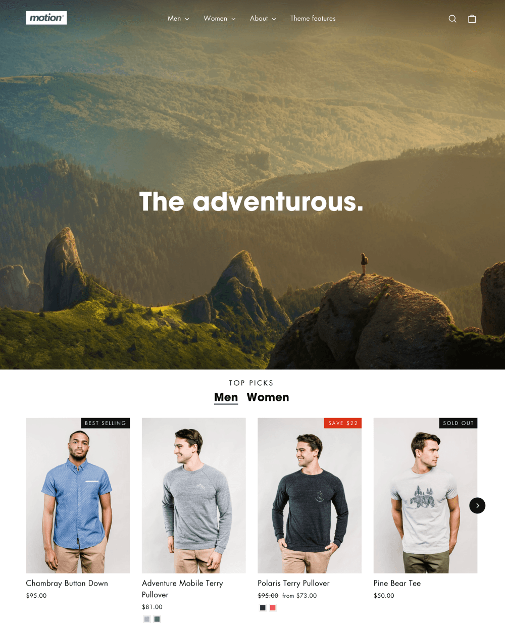Motion Shopify theme preview