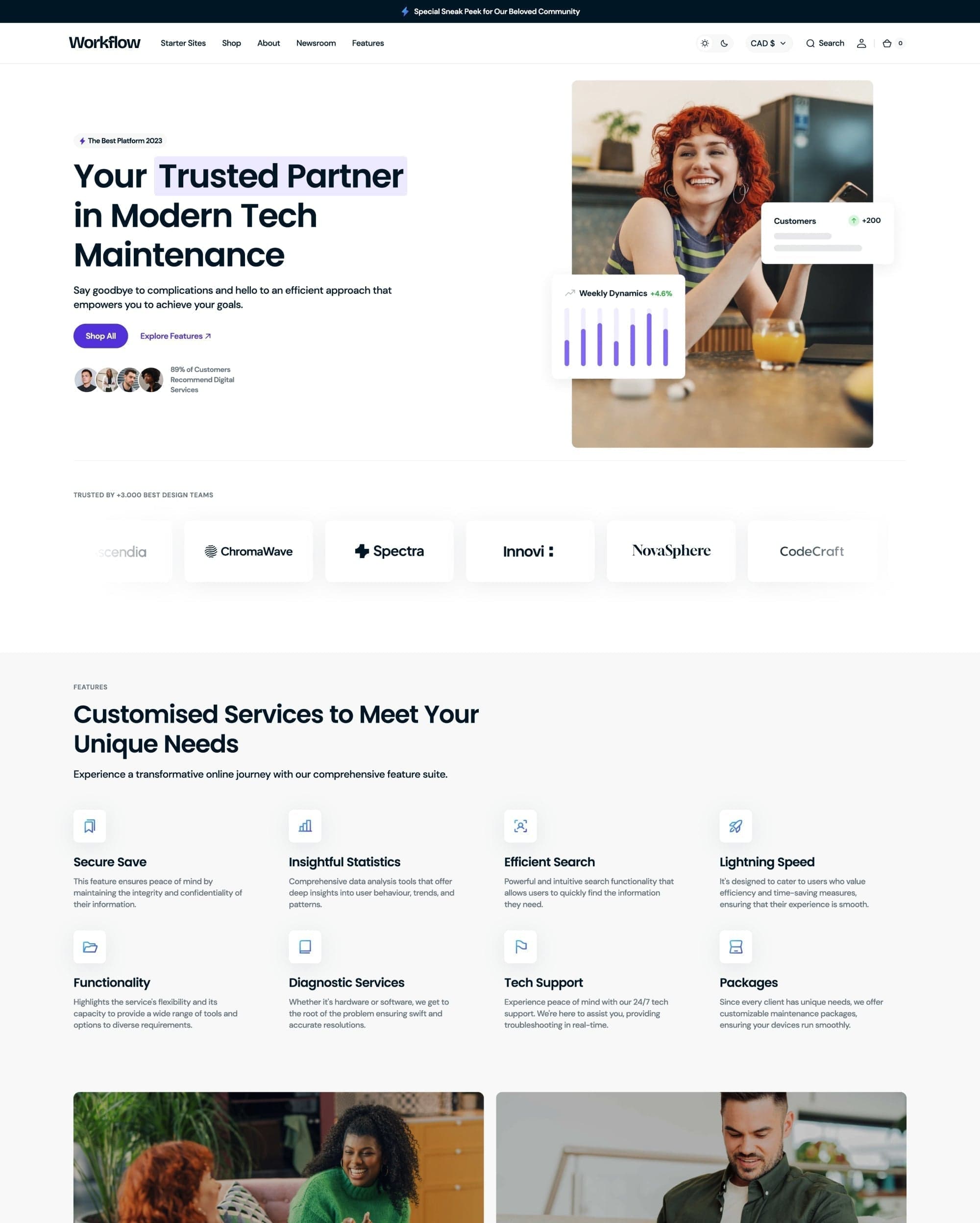 Workflow preset for Digital Shopify theme