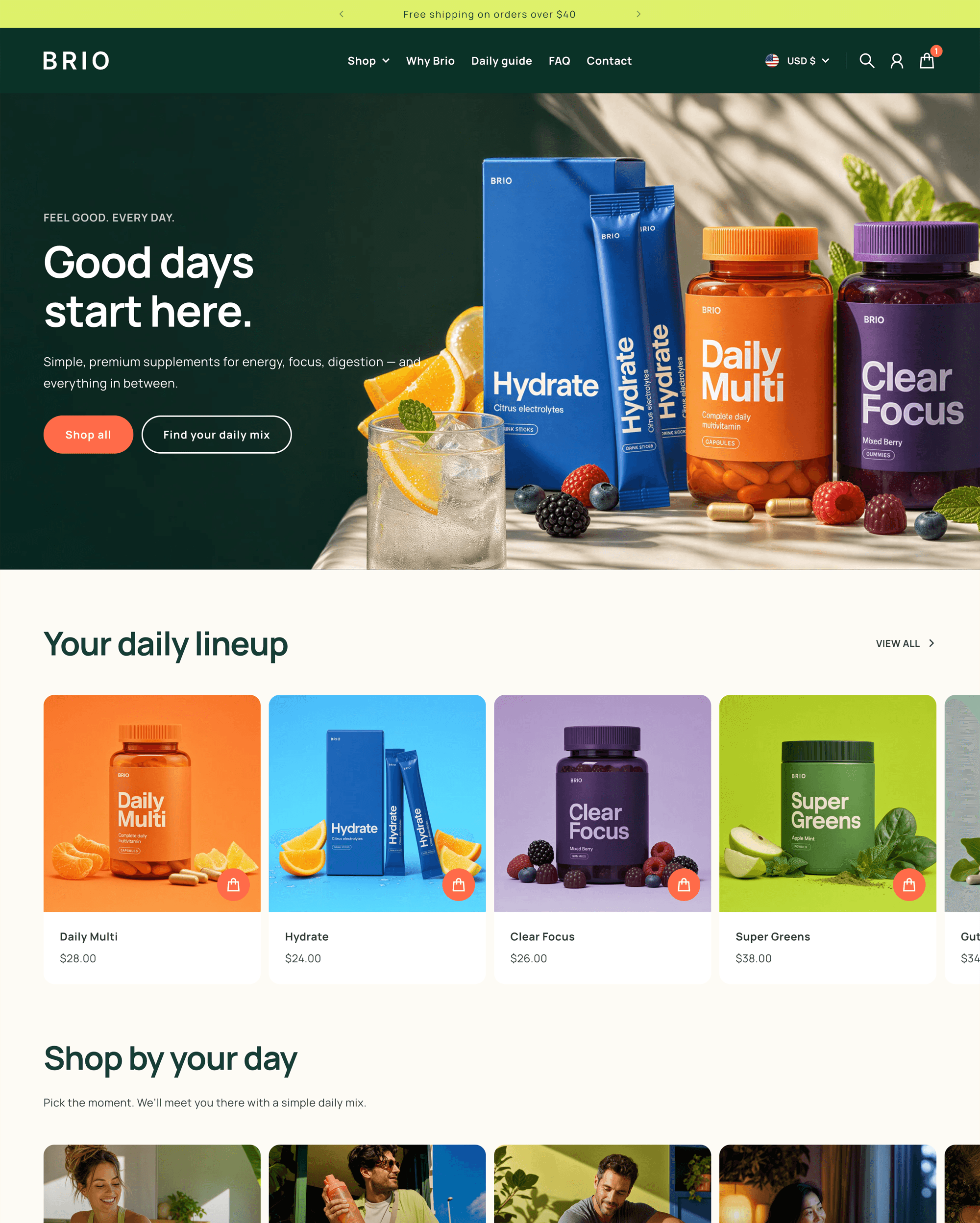 Brio preset for Essence Shopify theme