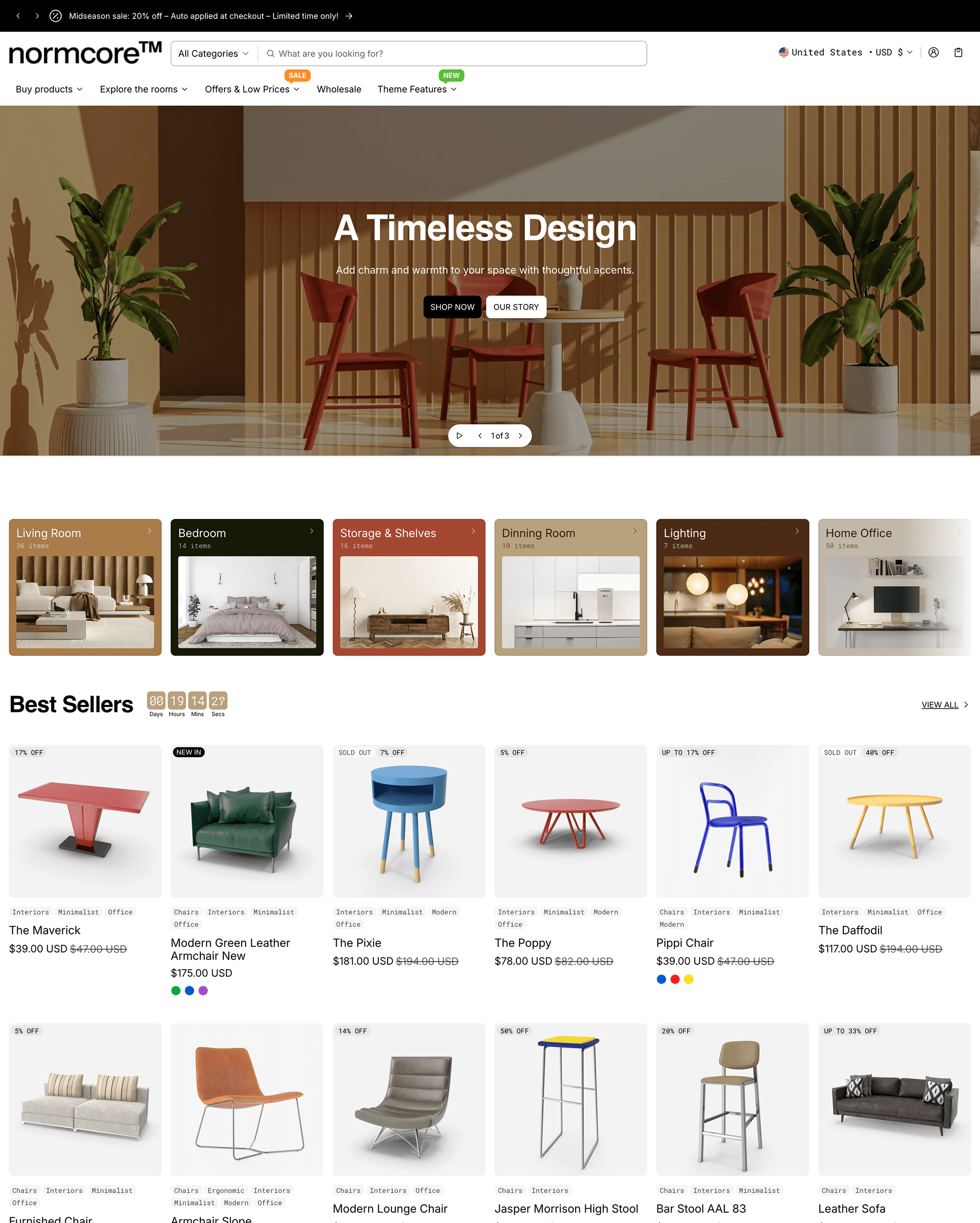 Normcore Shopify theme preview