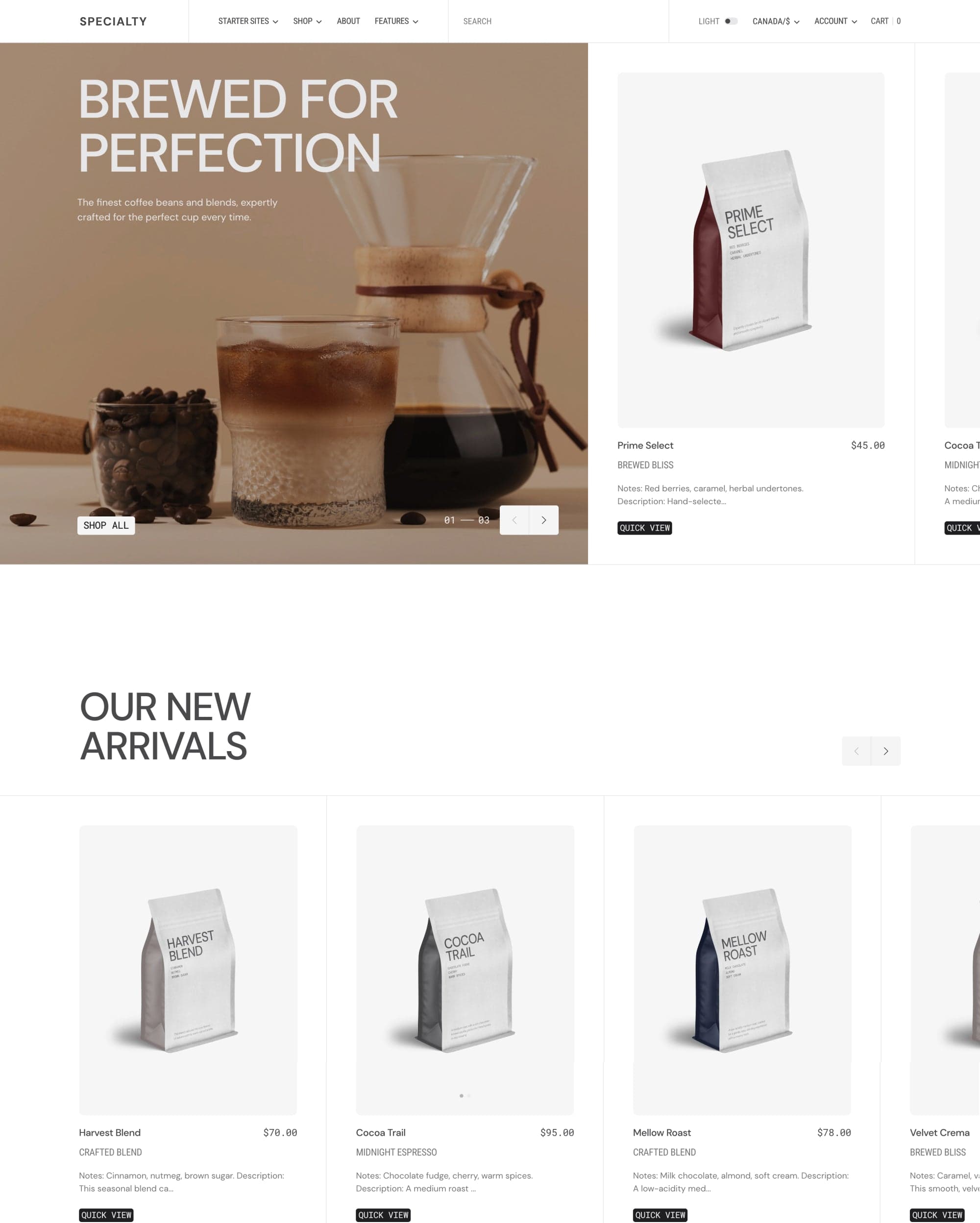 Monochrome Specialty preset