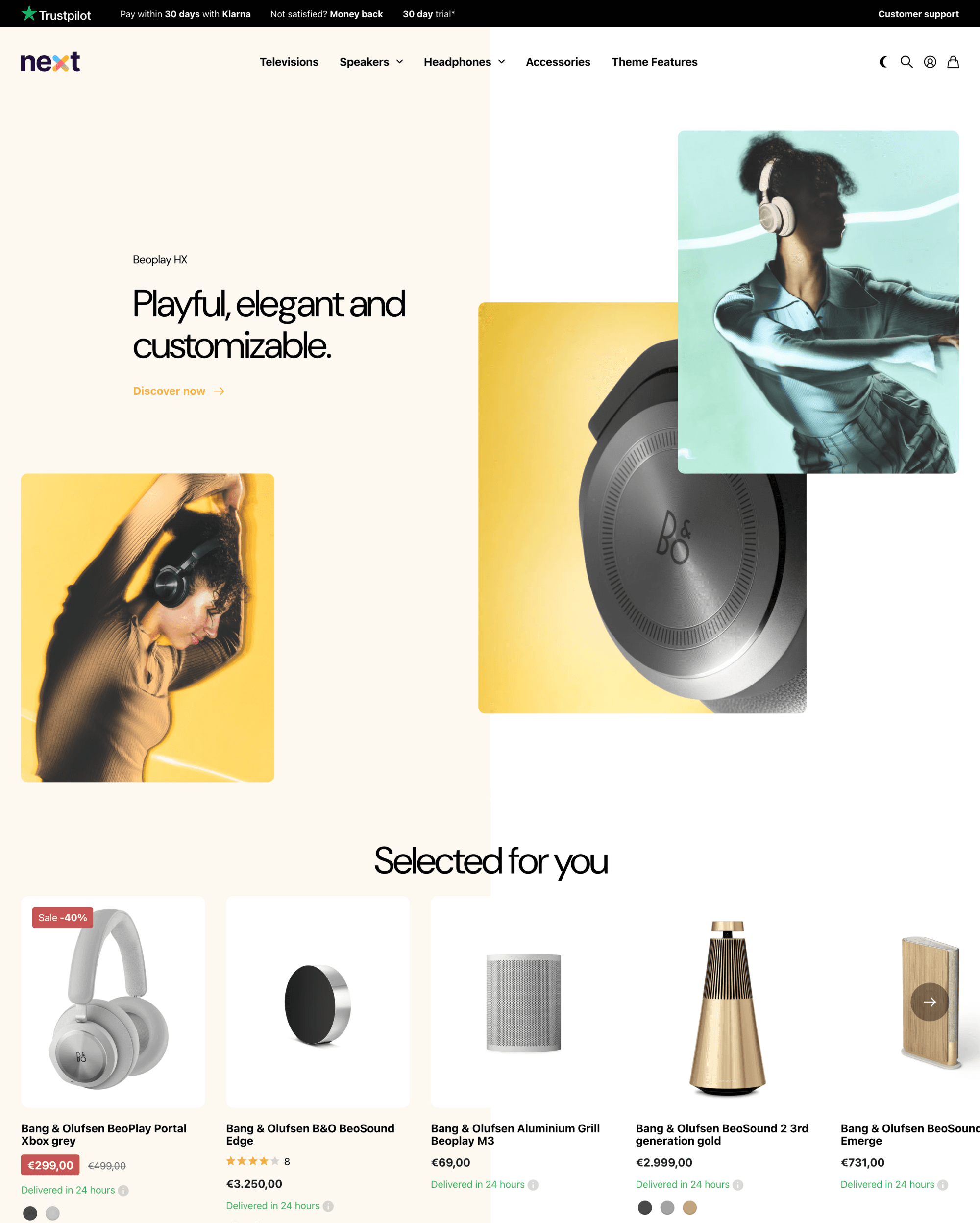 Badge preset for Next Shopify theme