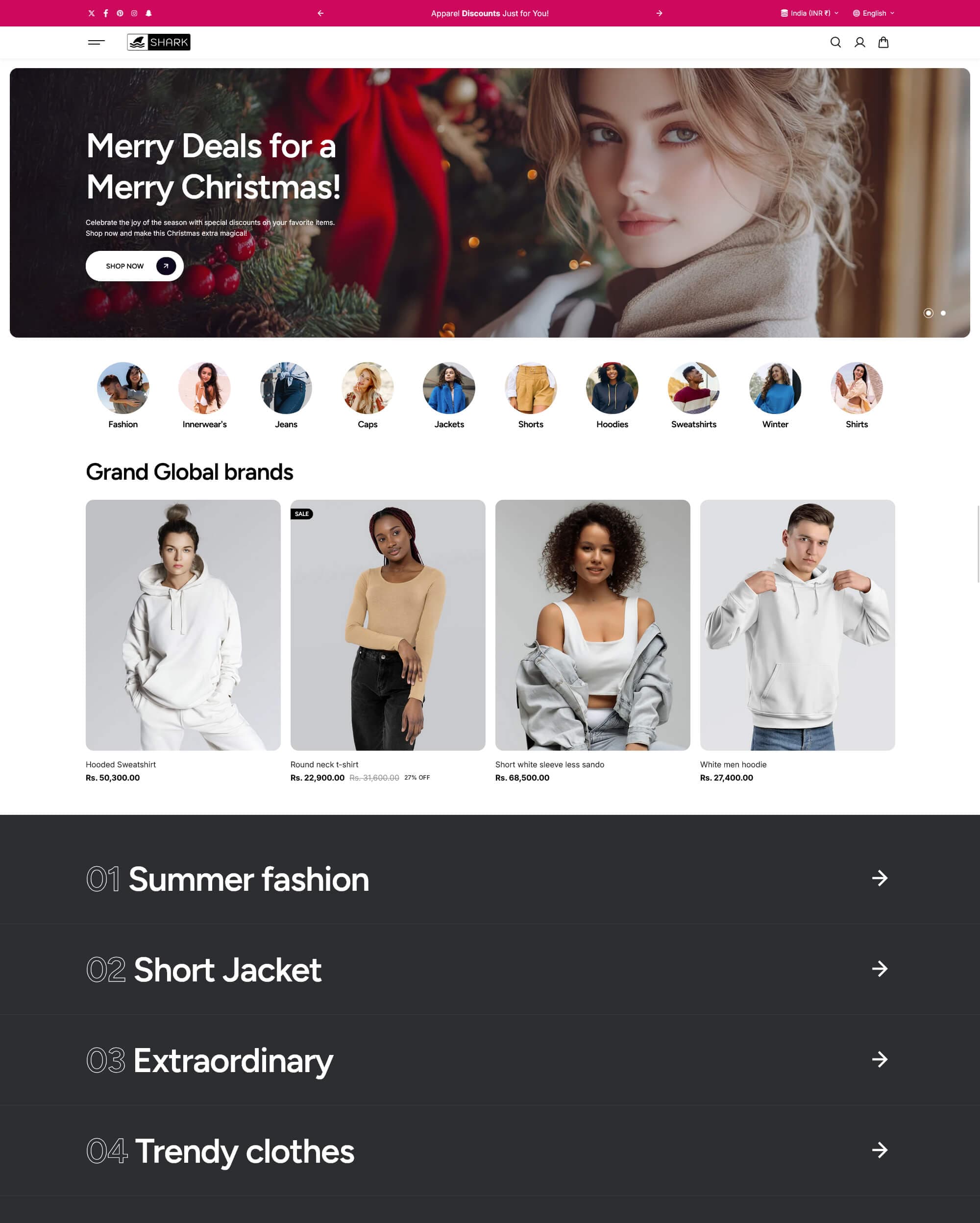 Shark Shopify theme preview