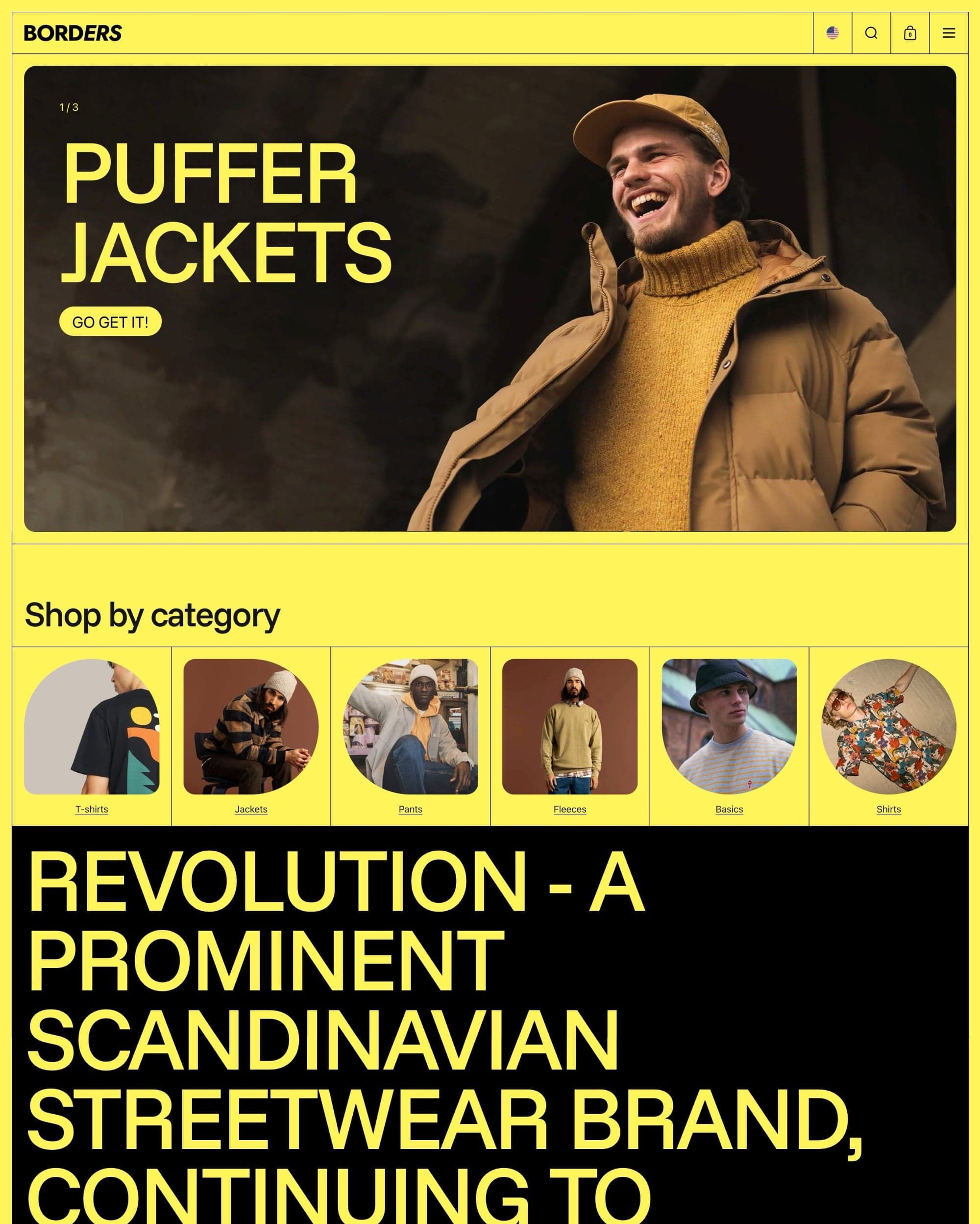 Borders Shopify theme preview