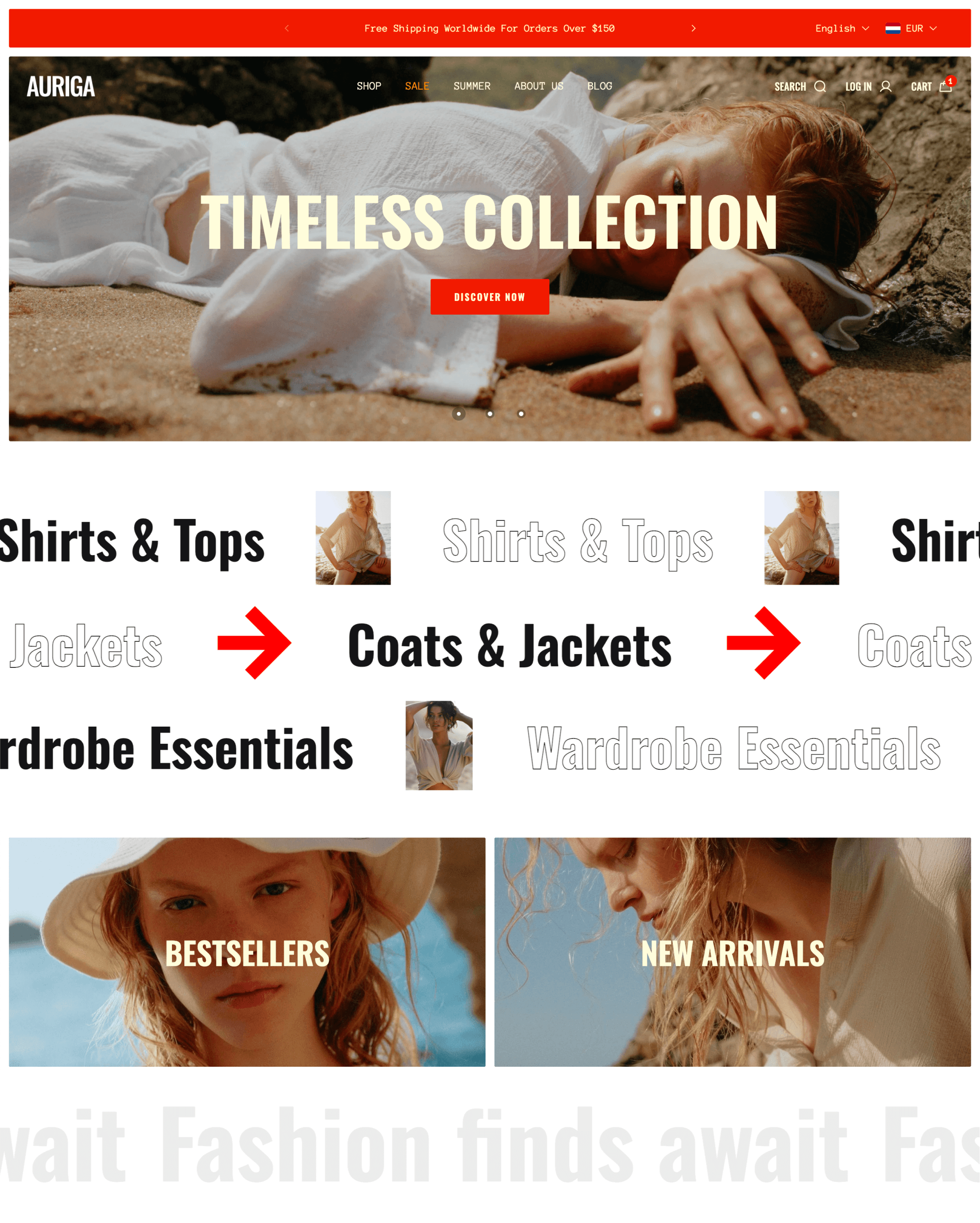 Auriga preset for Aurora Shopify theme