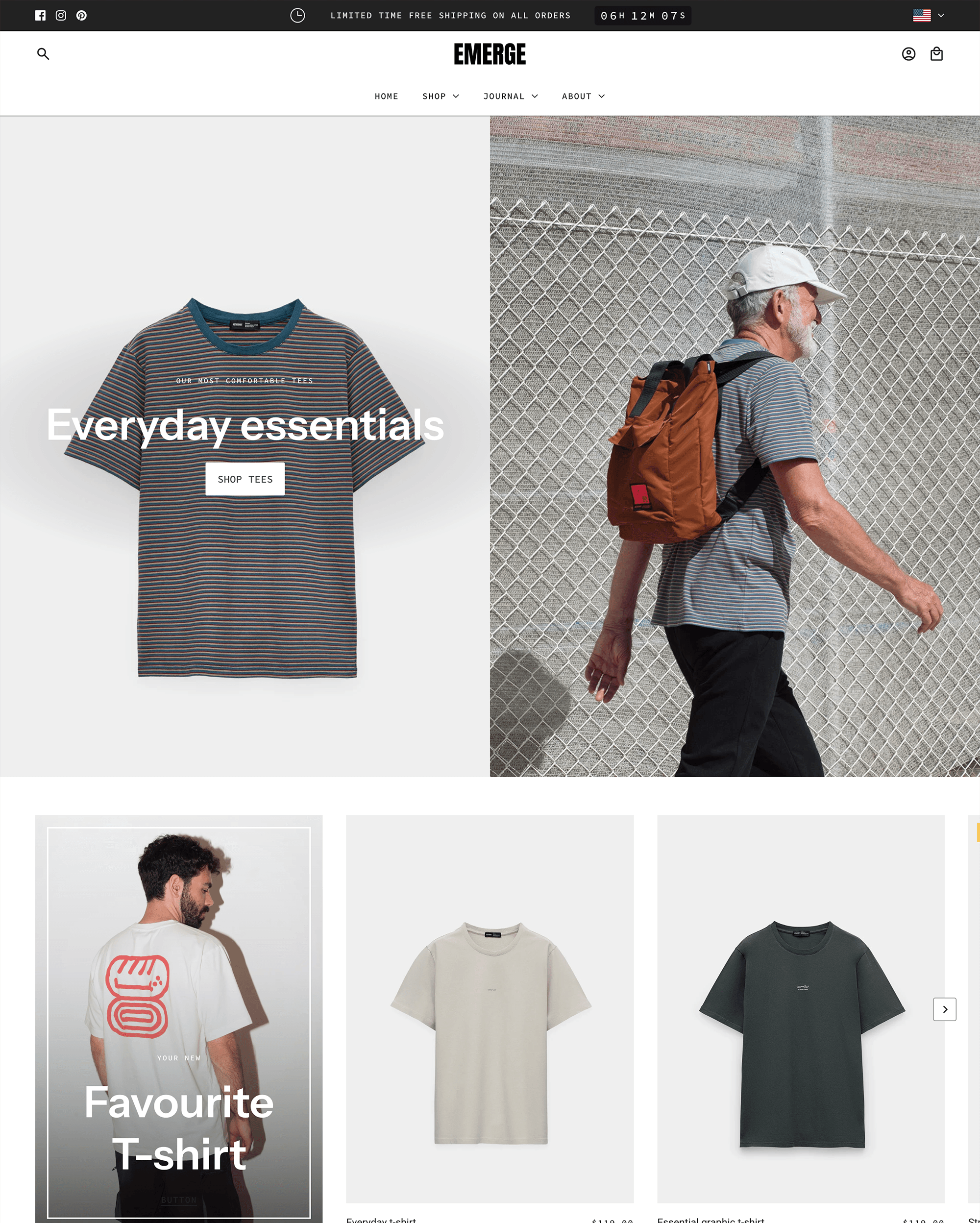 Emerge Shopify theme preview