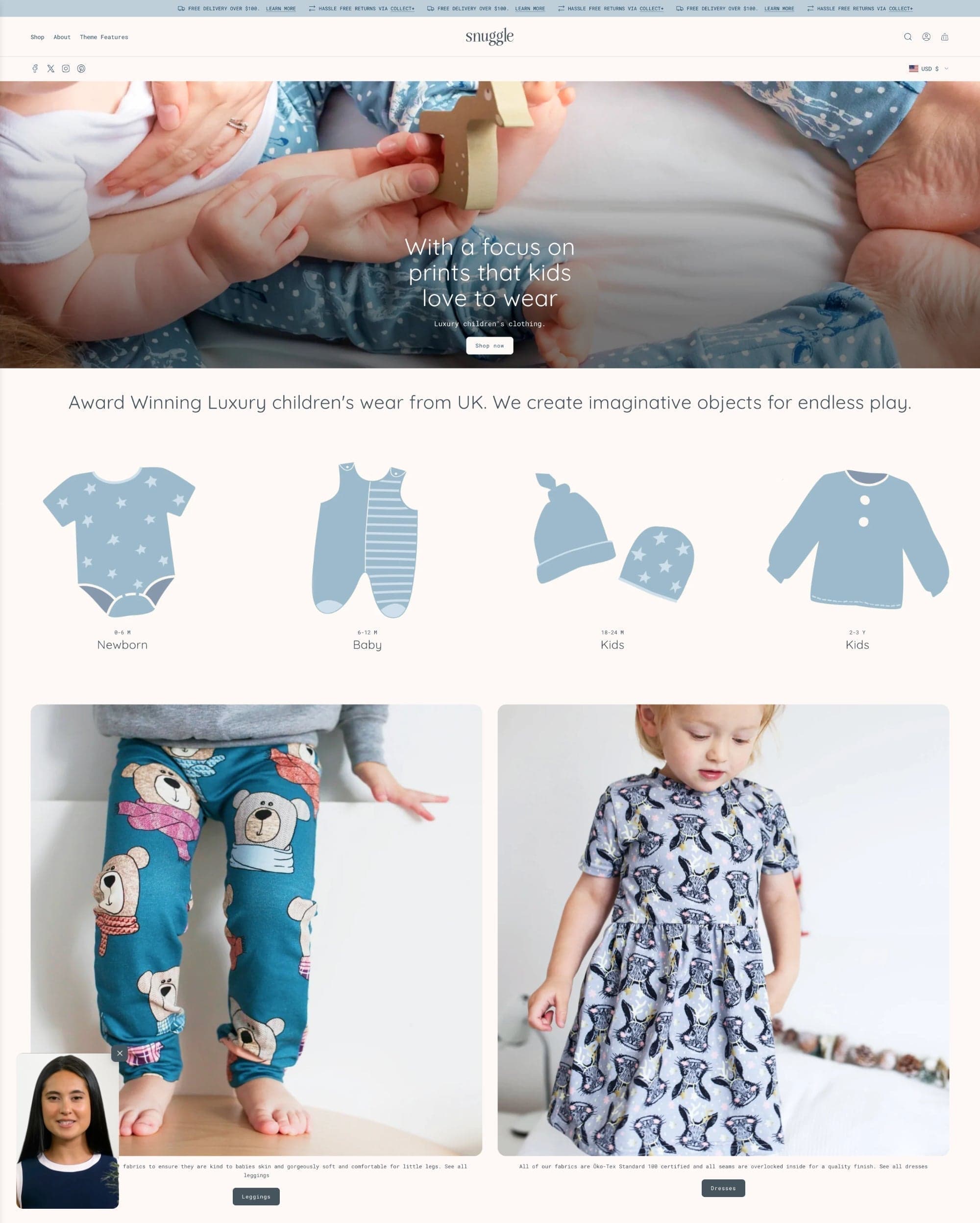 Snuggle preset for Envy Shopify theme