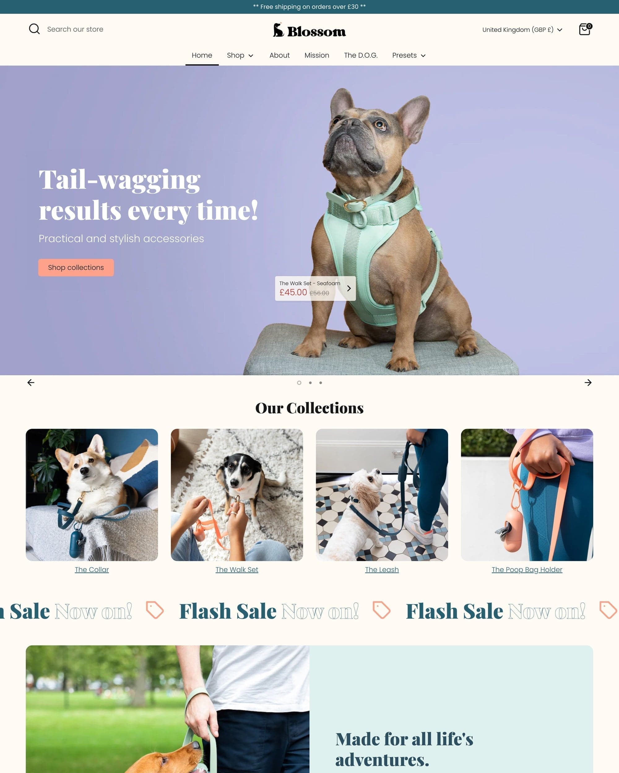 Blossom preset for Boost Shopify theme