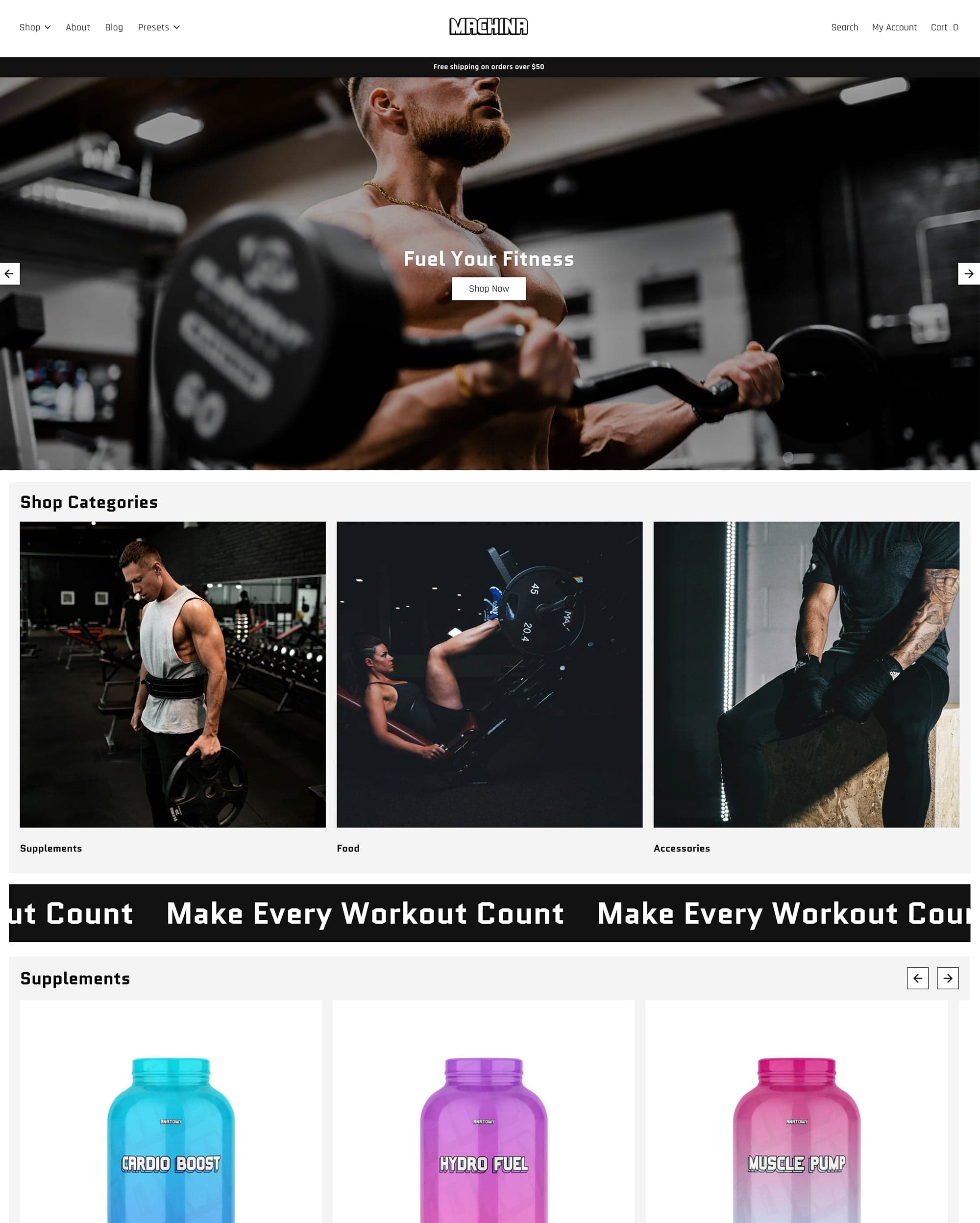 Machina Shopify theme screenshot