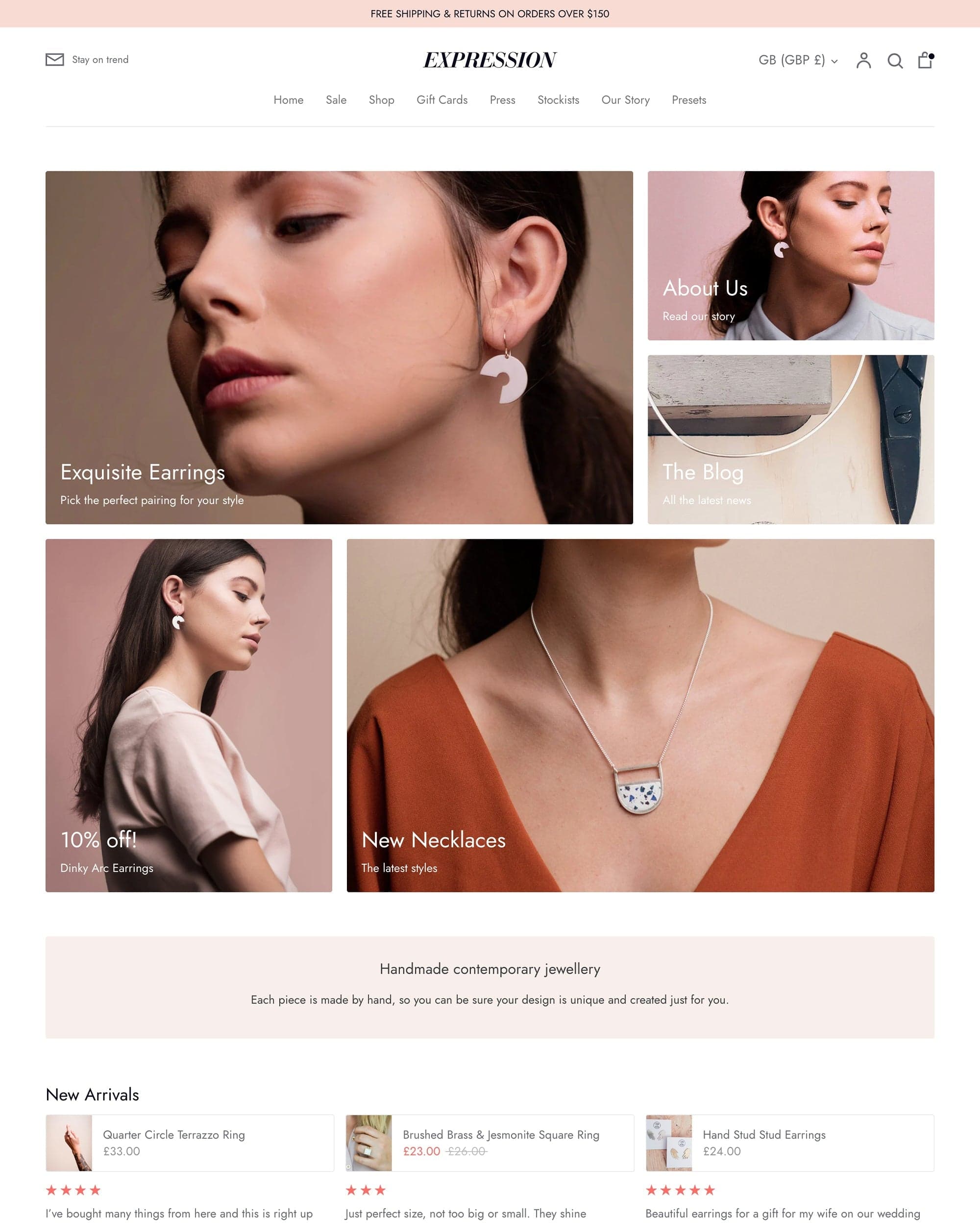 Expression Shopify theme preview