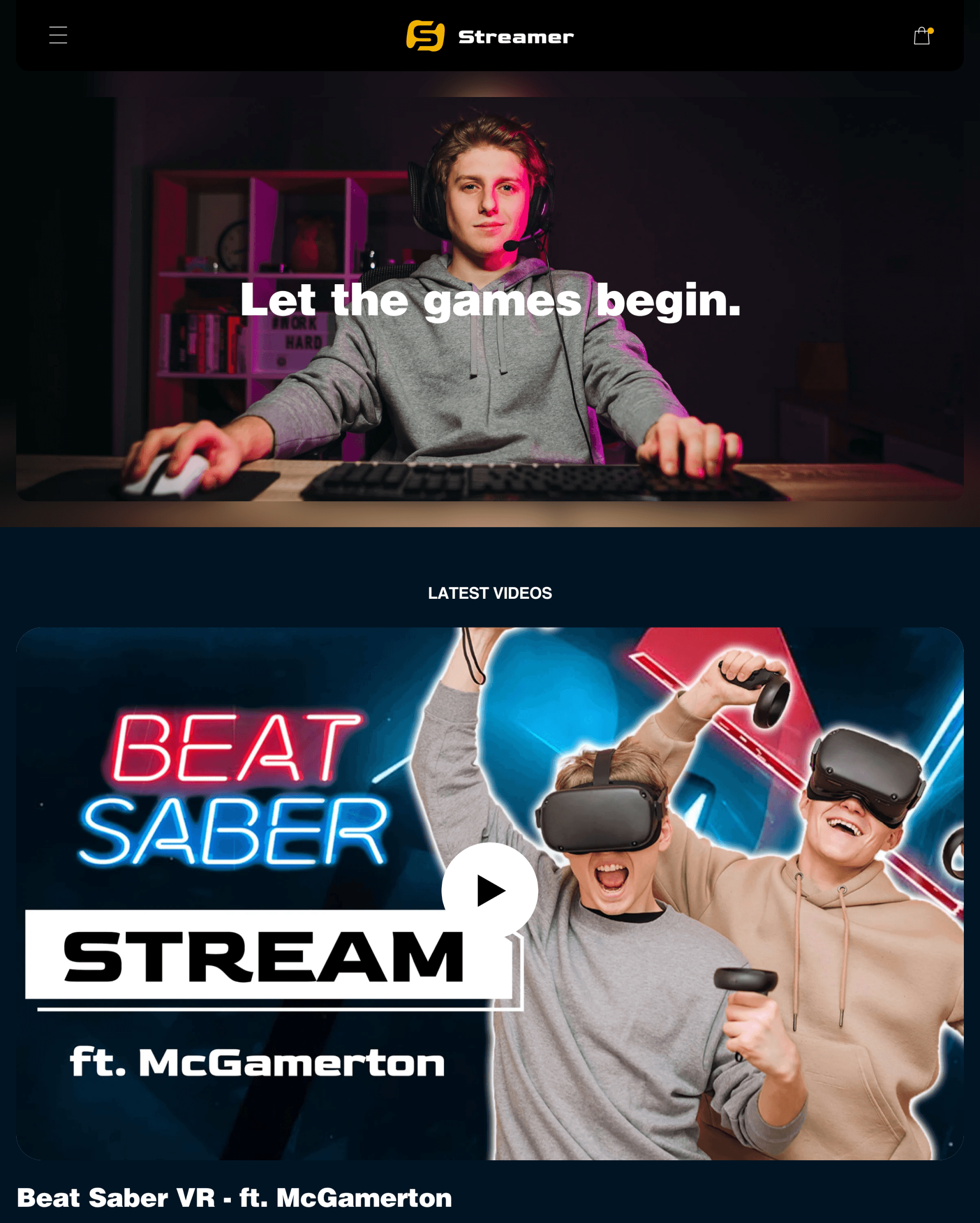 Creator Streamer preset