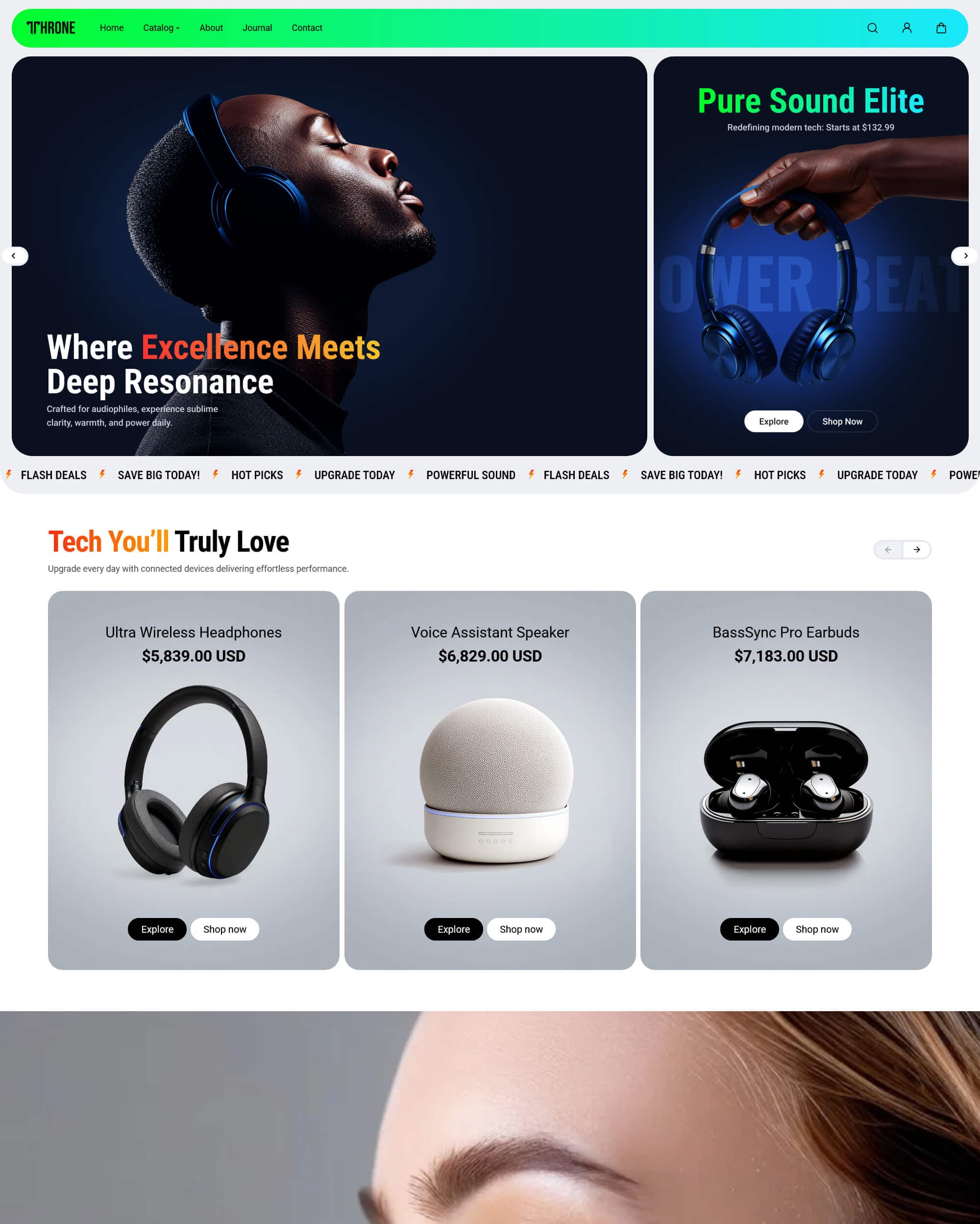 Throne preset for King Shopify theme