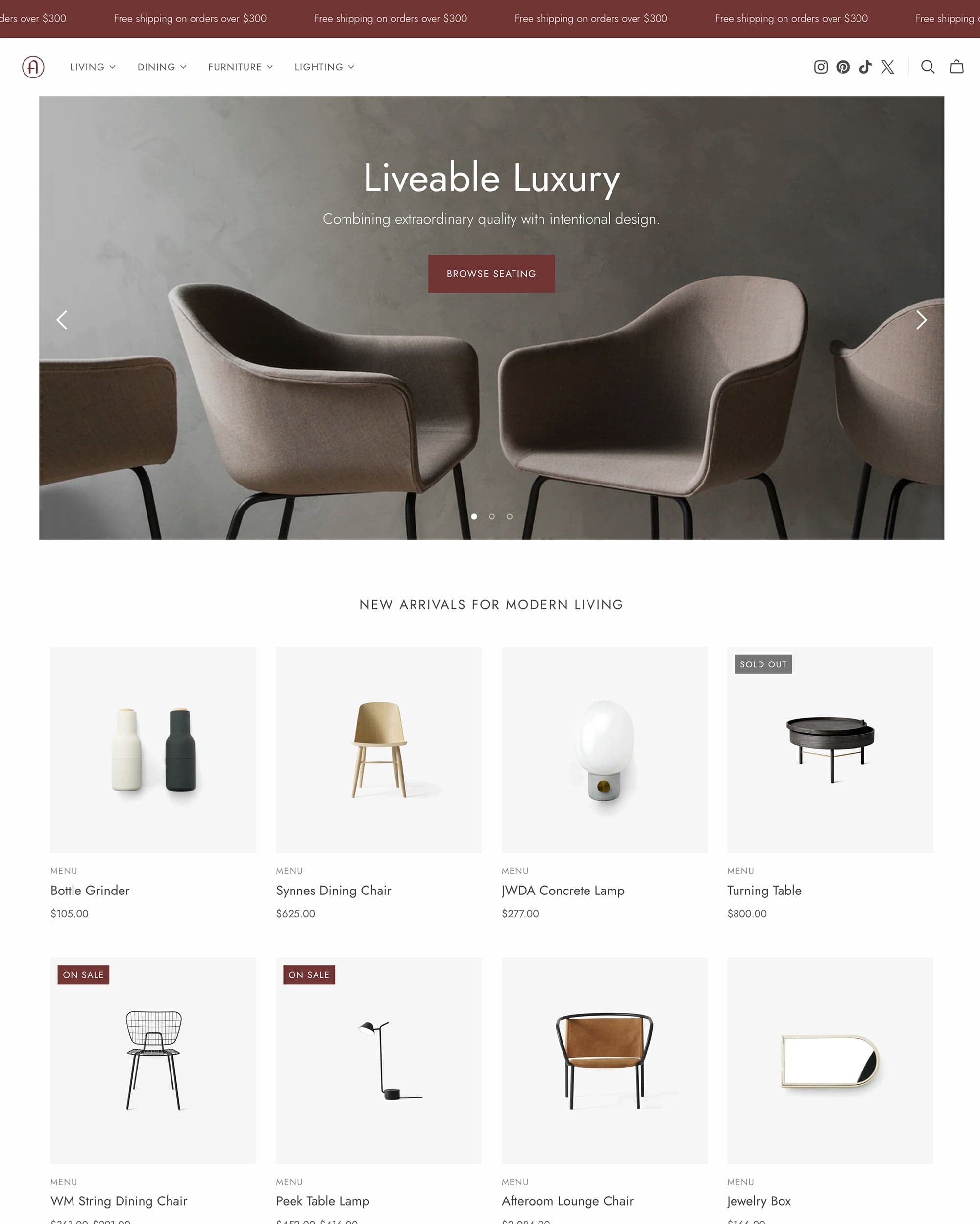 Atrium preset for Atlantic Shopify theme