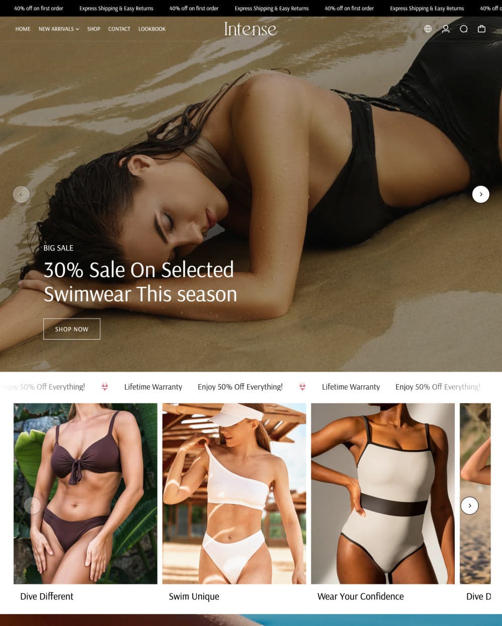 Intense preset for Paris Shopify theme