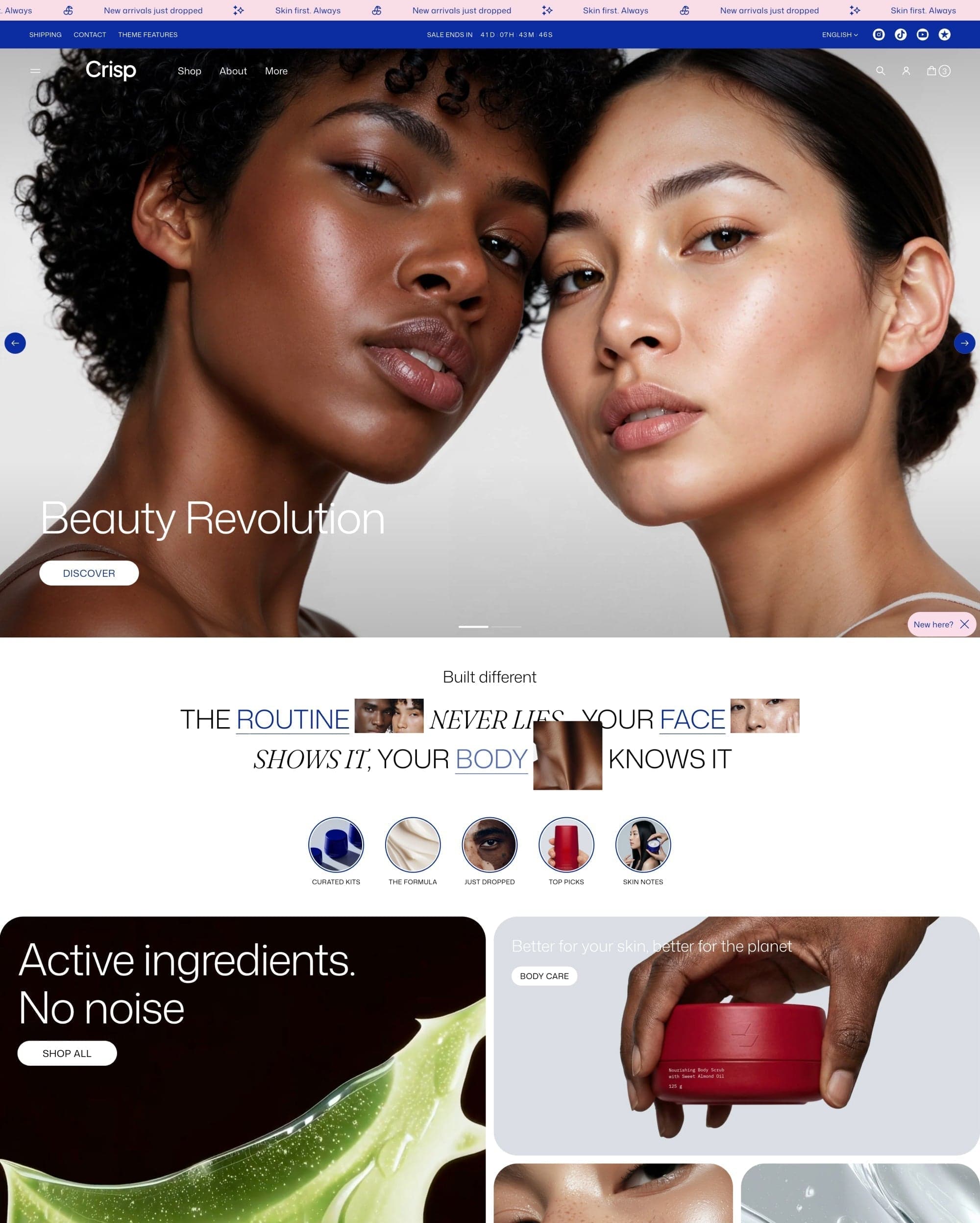 Crisp preset for Volume Shopify theme