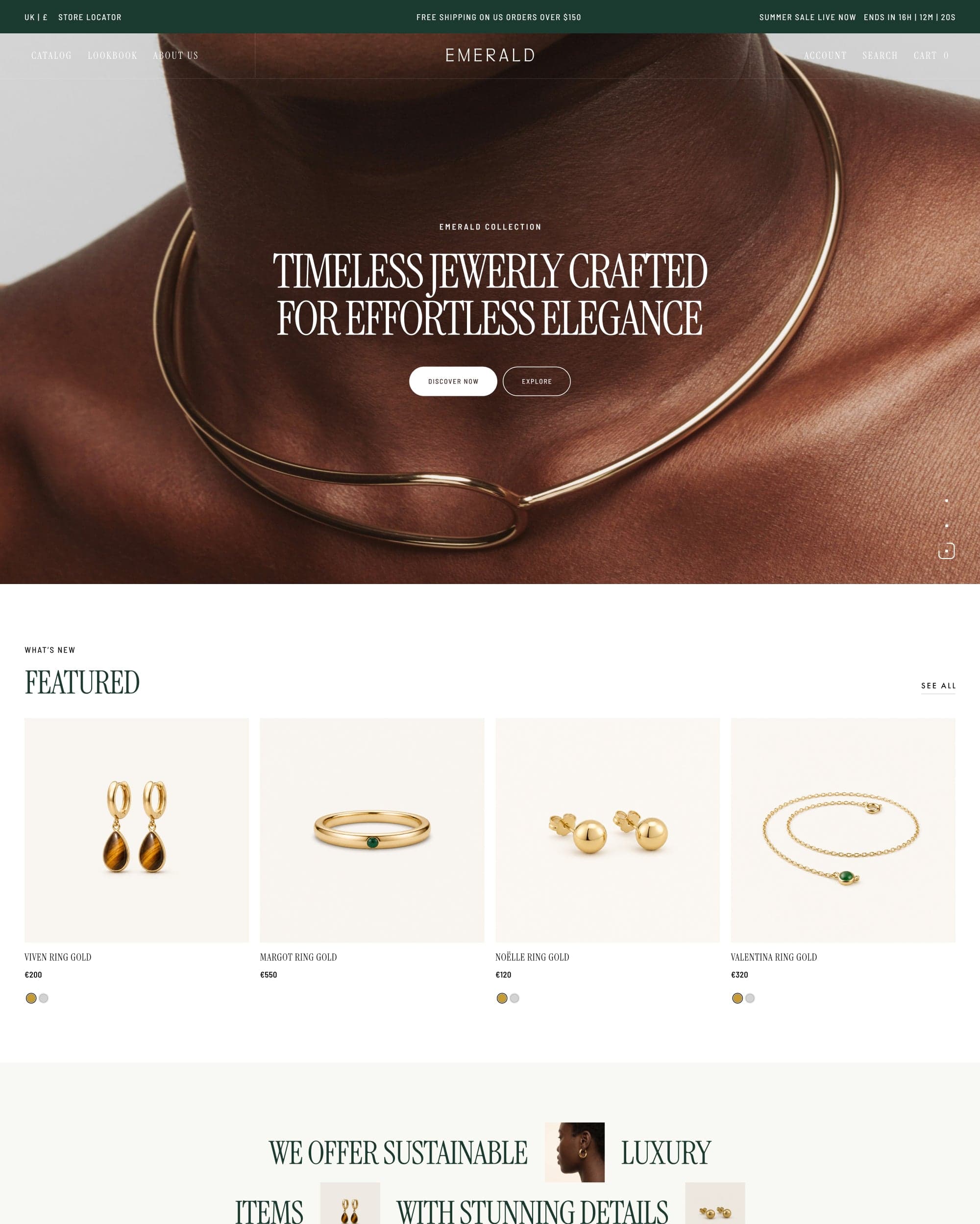 Renaissance preset for Release Shopify theme