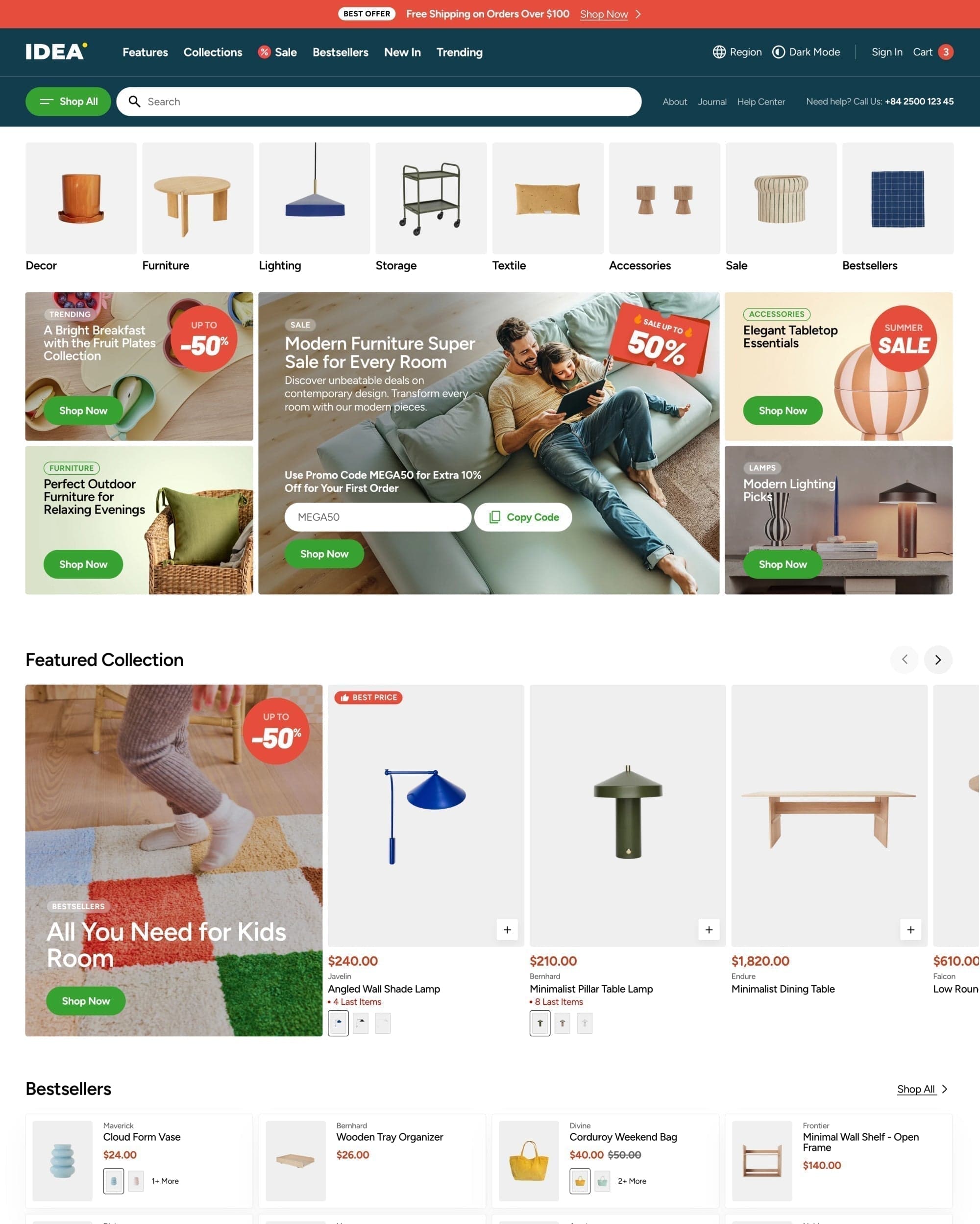 Idea preset for Megastore Shopify theme