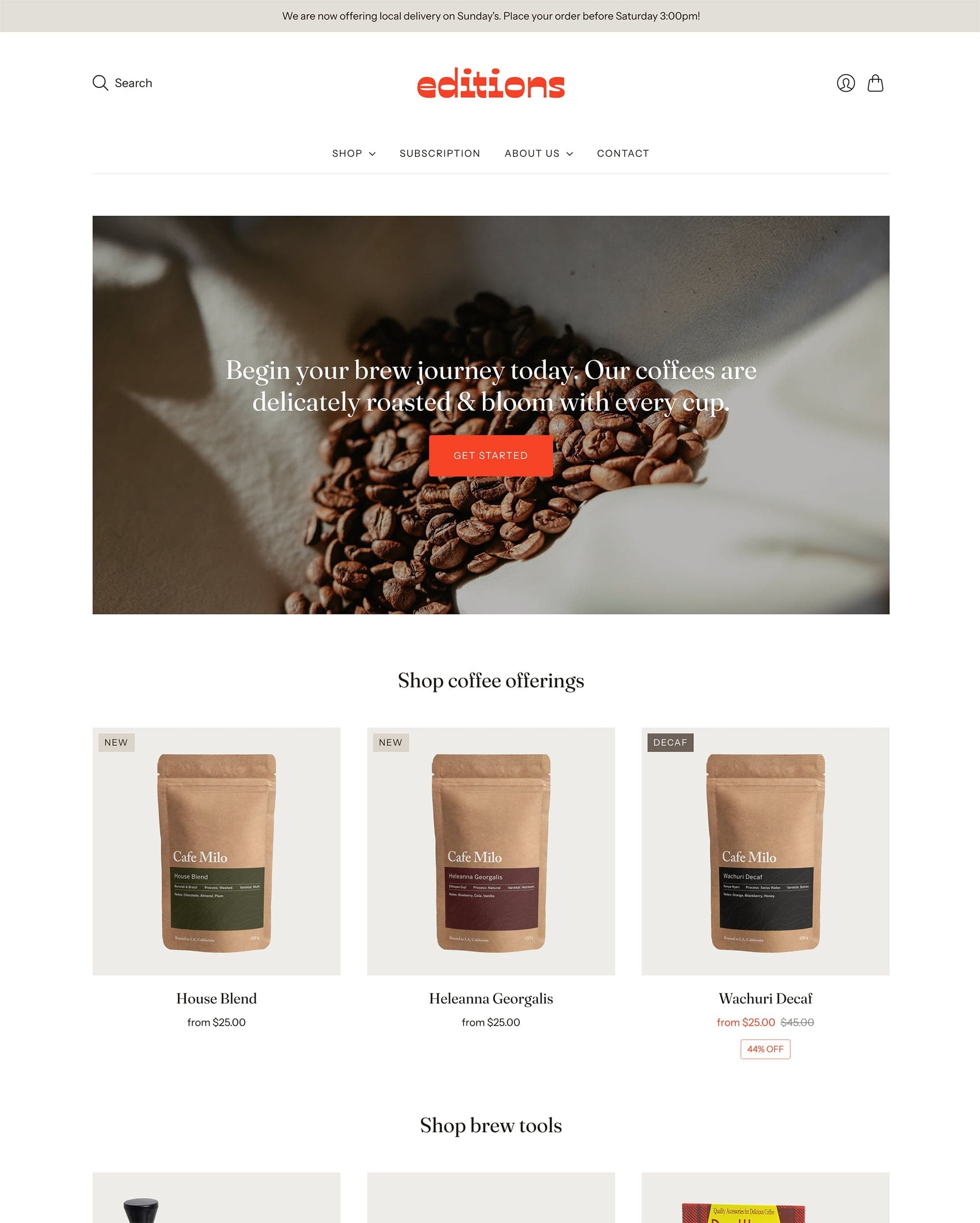 Editions Shopify theme preview