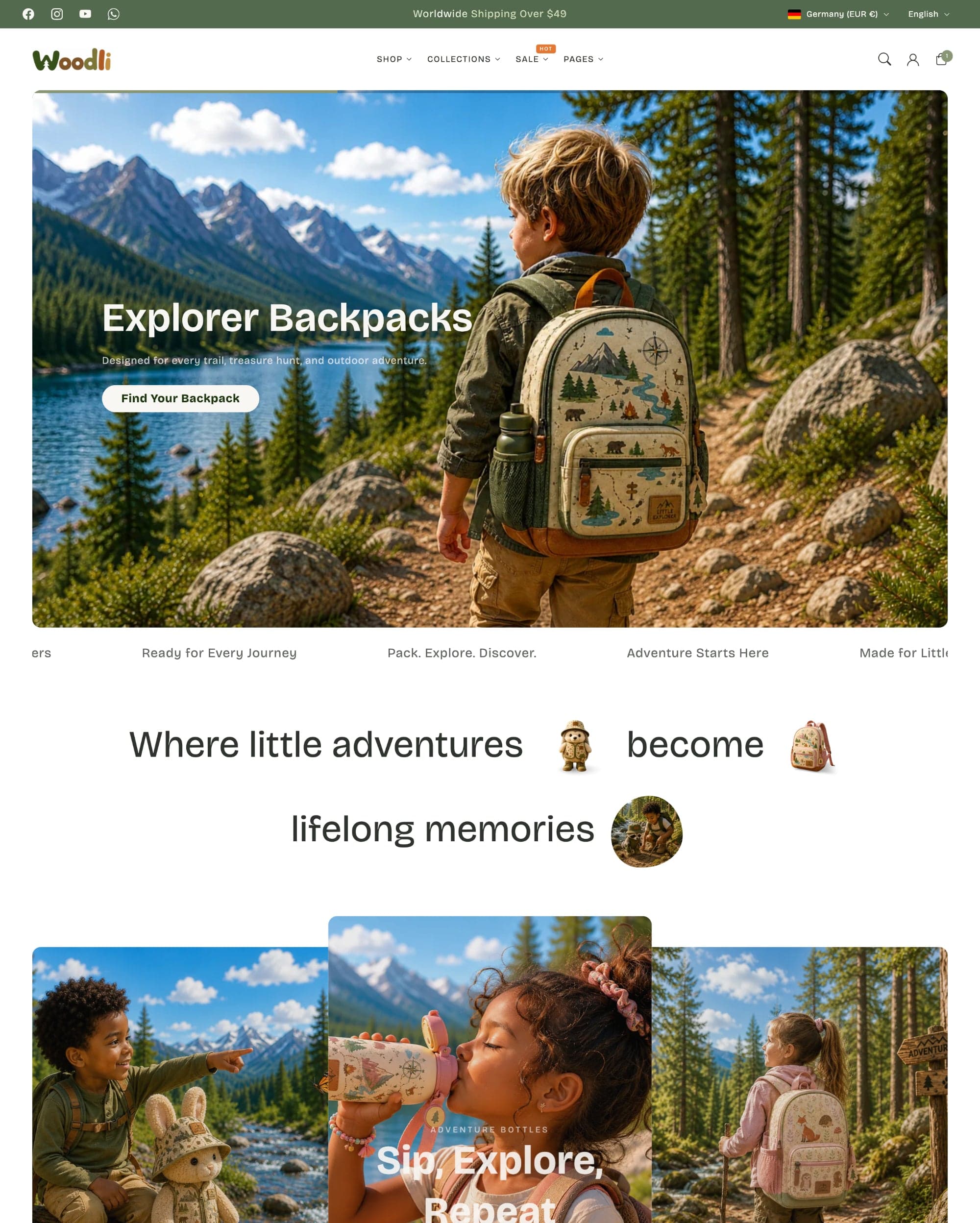 Woodli preset for Iris Shopify theme