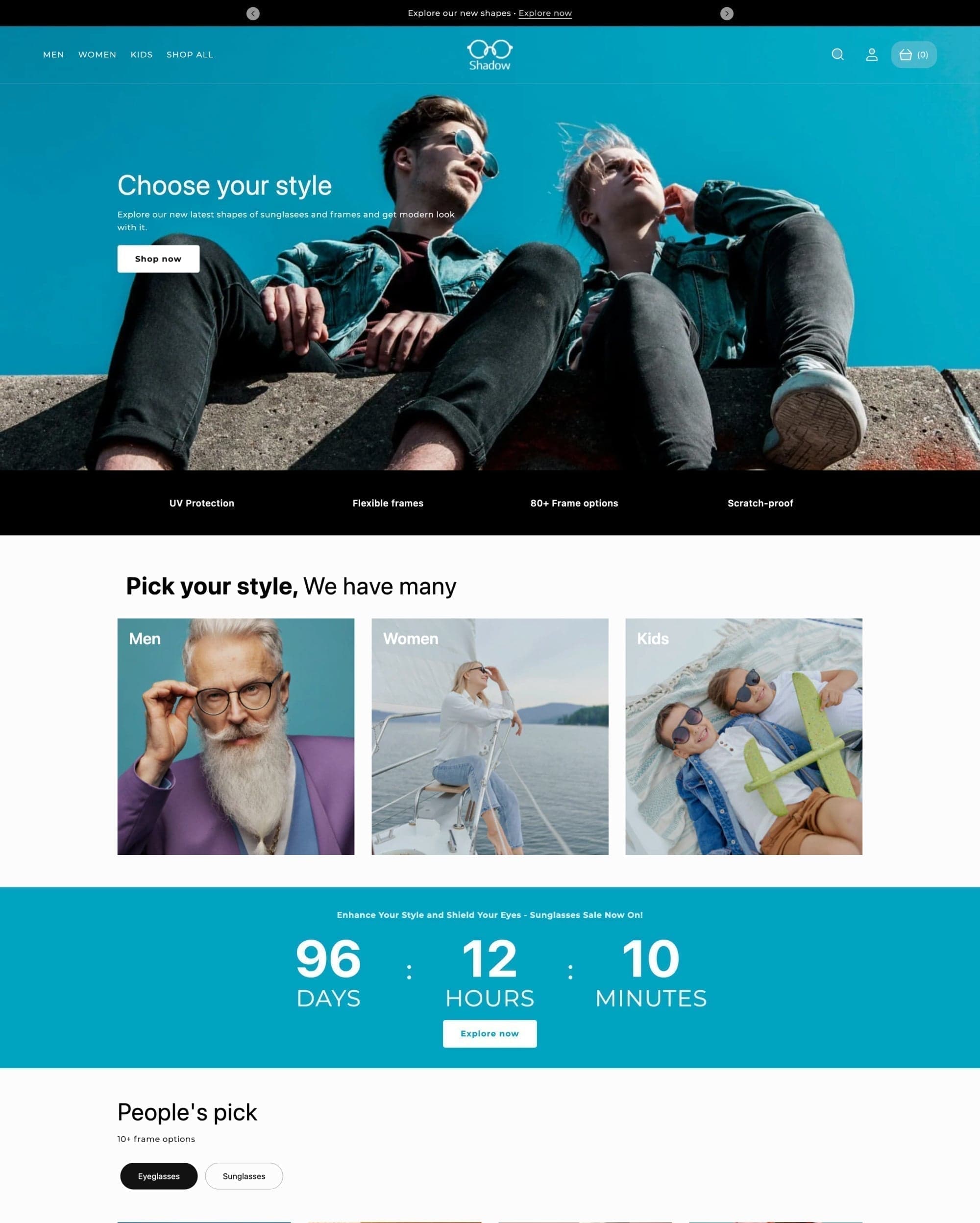 Shadow preset for Retro Shopify theme