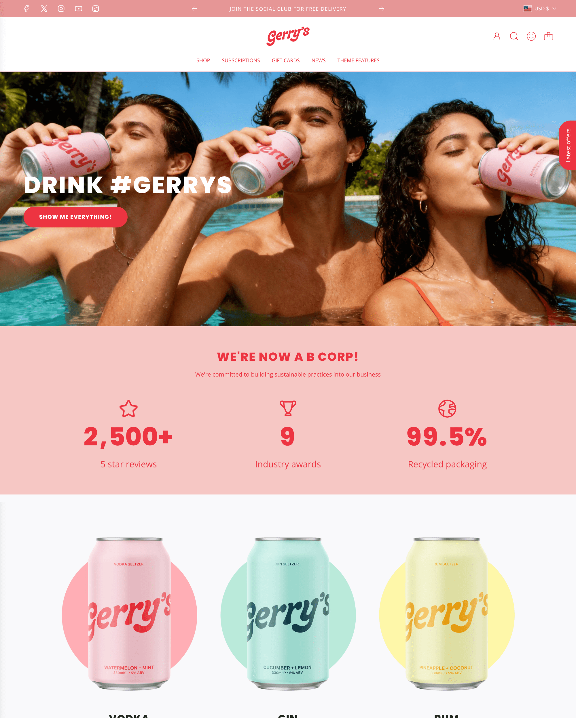 Zing preset for Capital Shopify theme