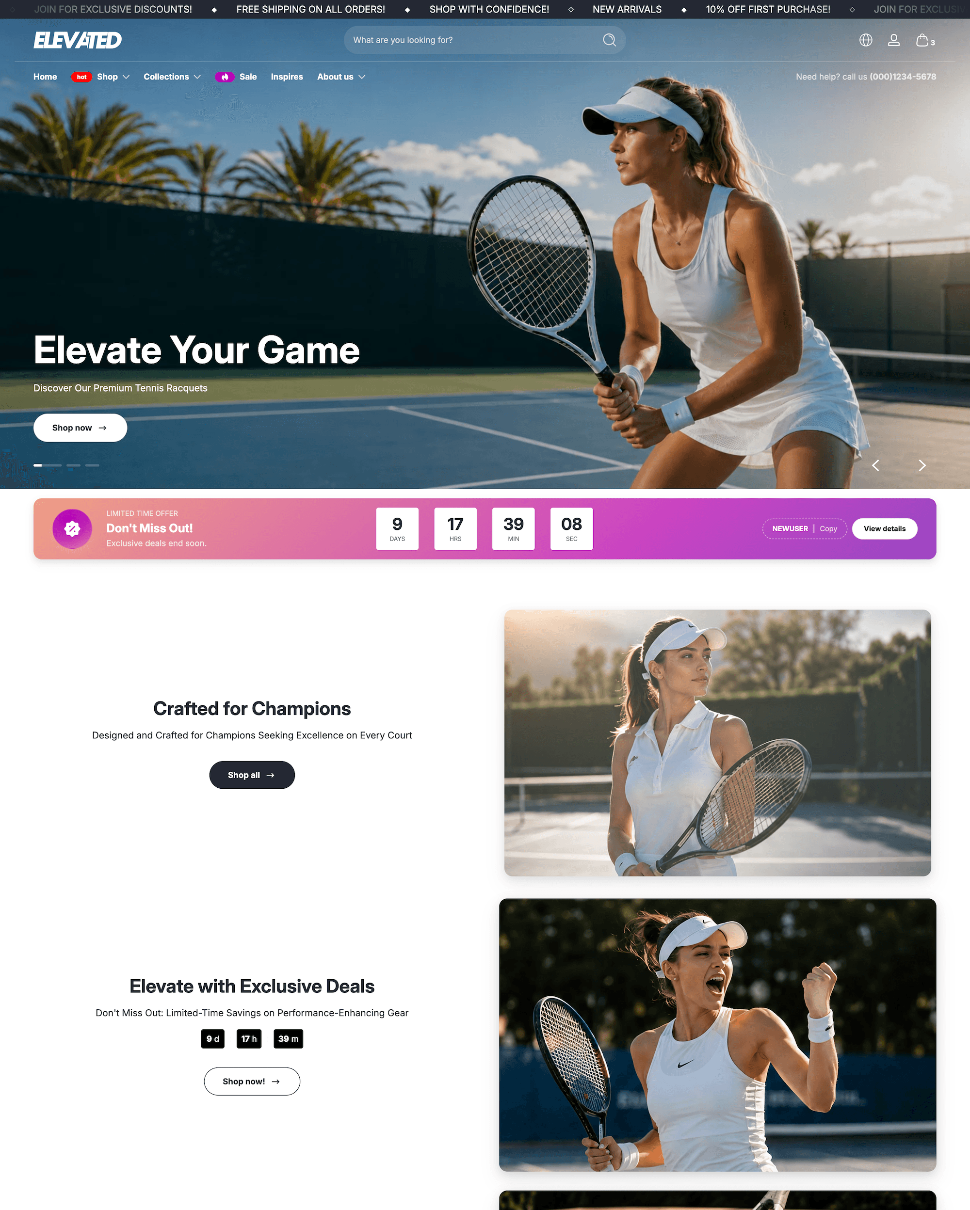 Elevated preset for Ascent Shopify theme
