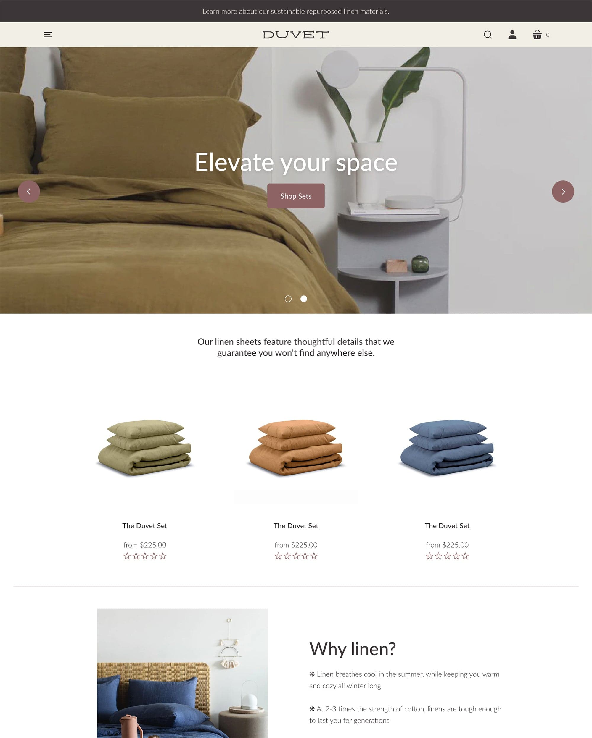 Startup Duvet preset
