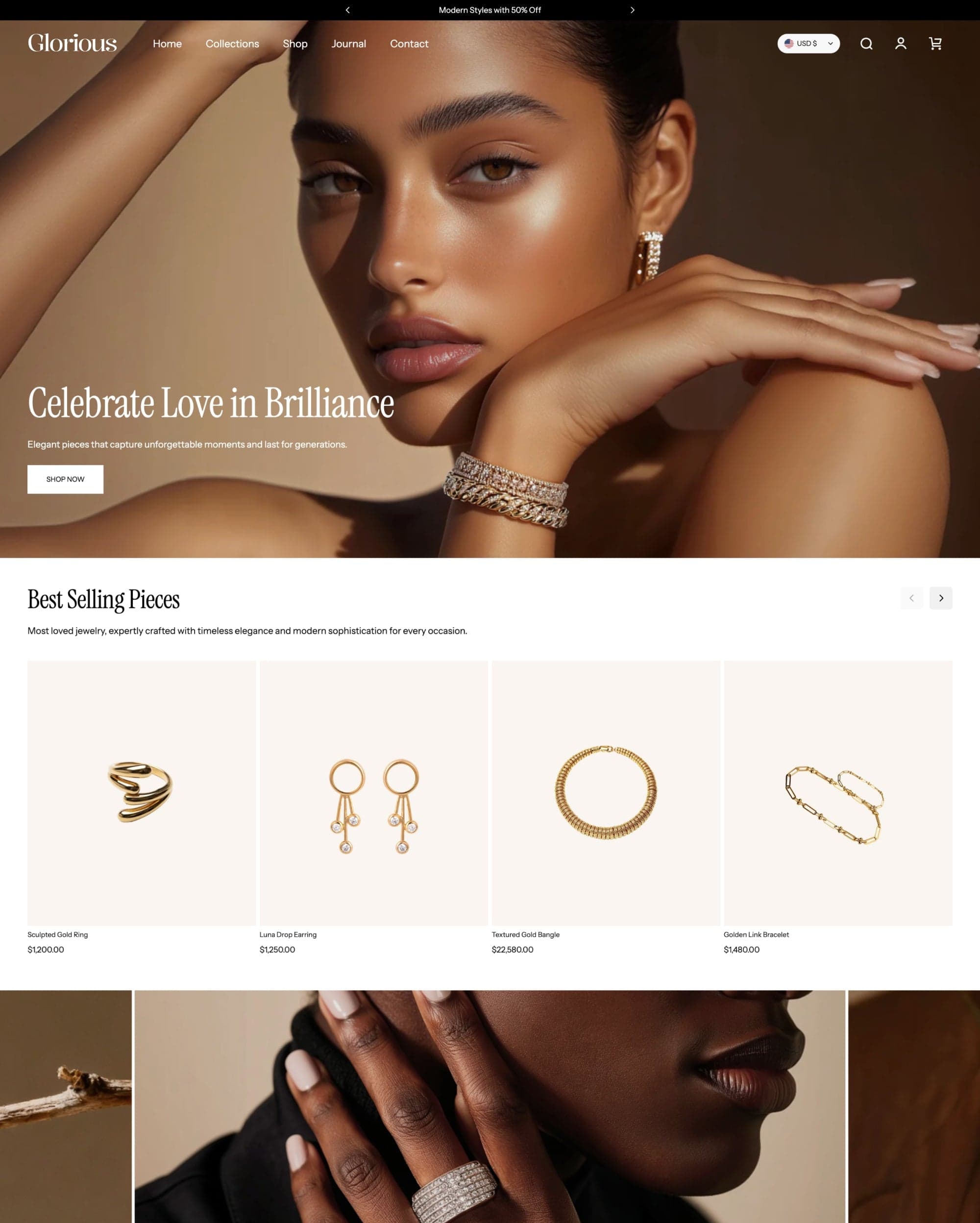 Glorious preset for Discovery Shopify theme