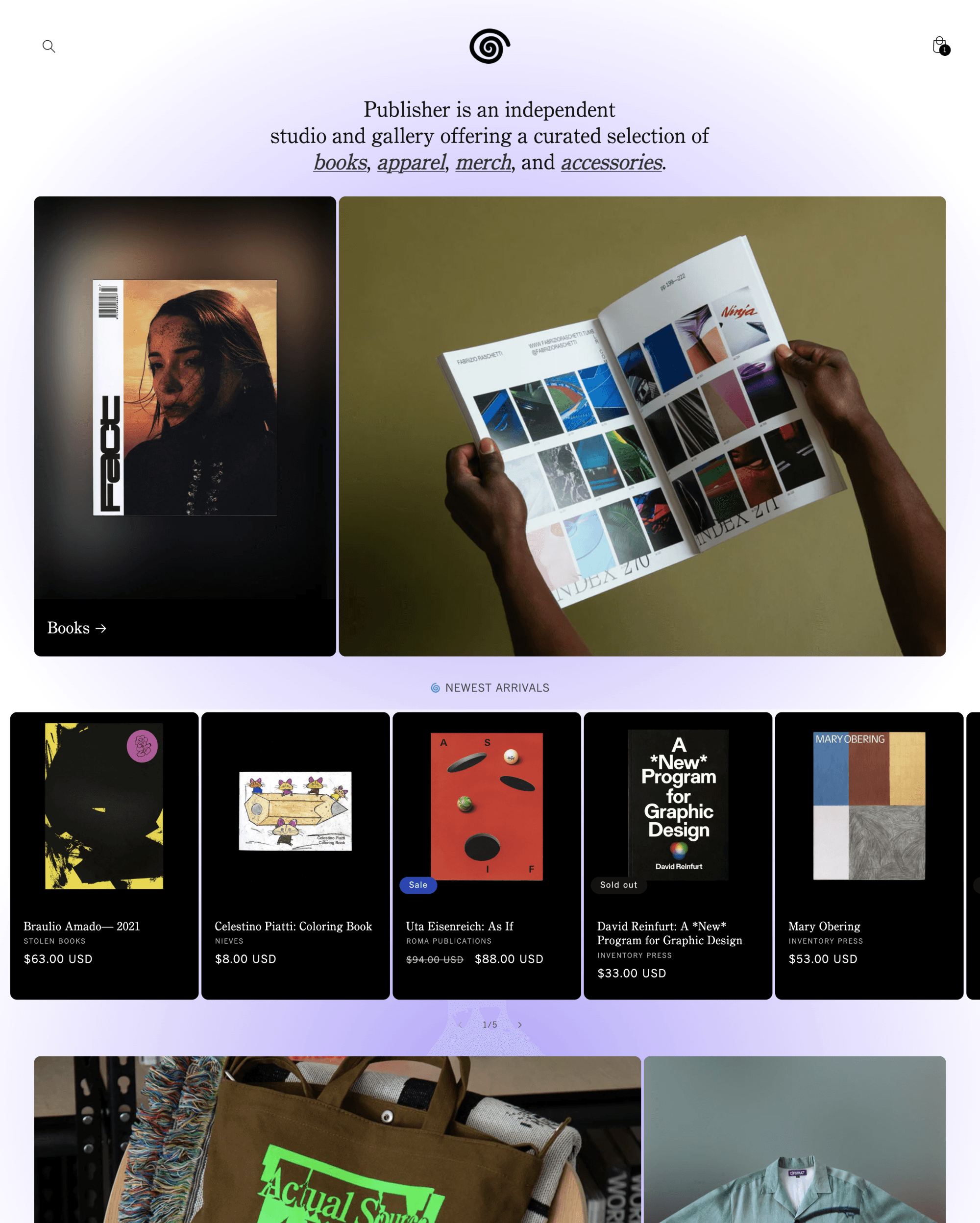 Publisher Shopify theme preview