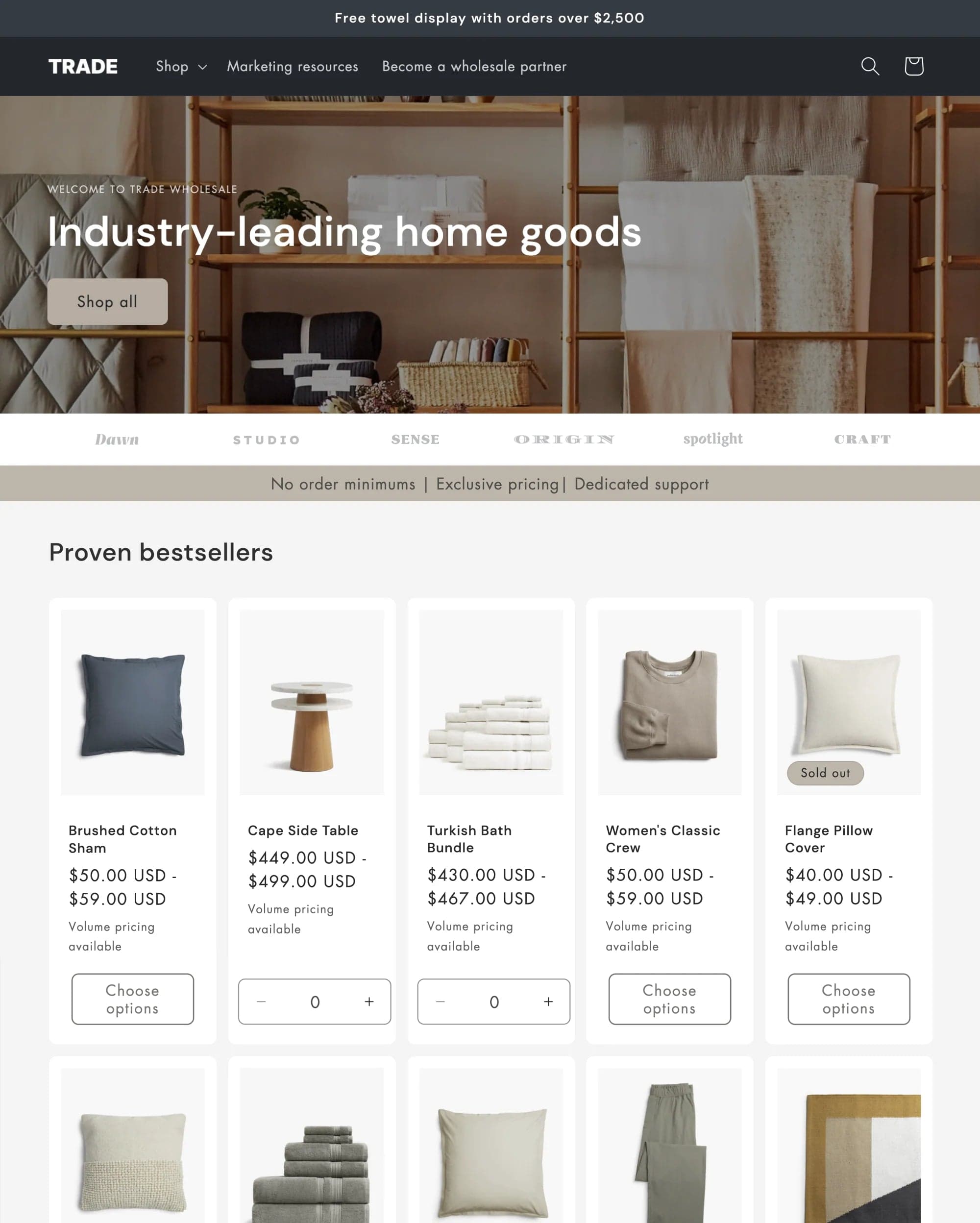 Trade Shopify theme preview