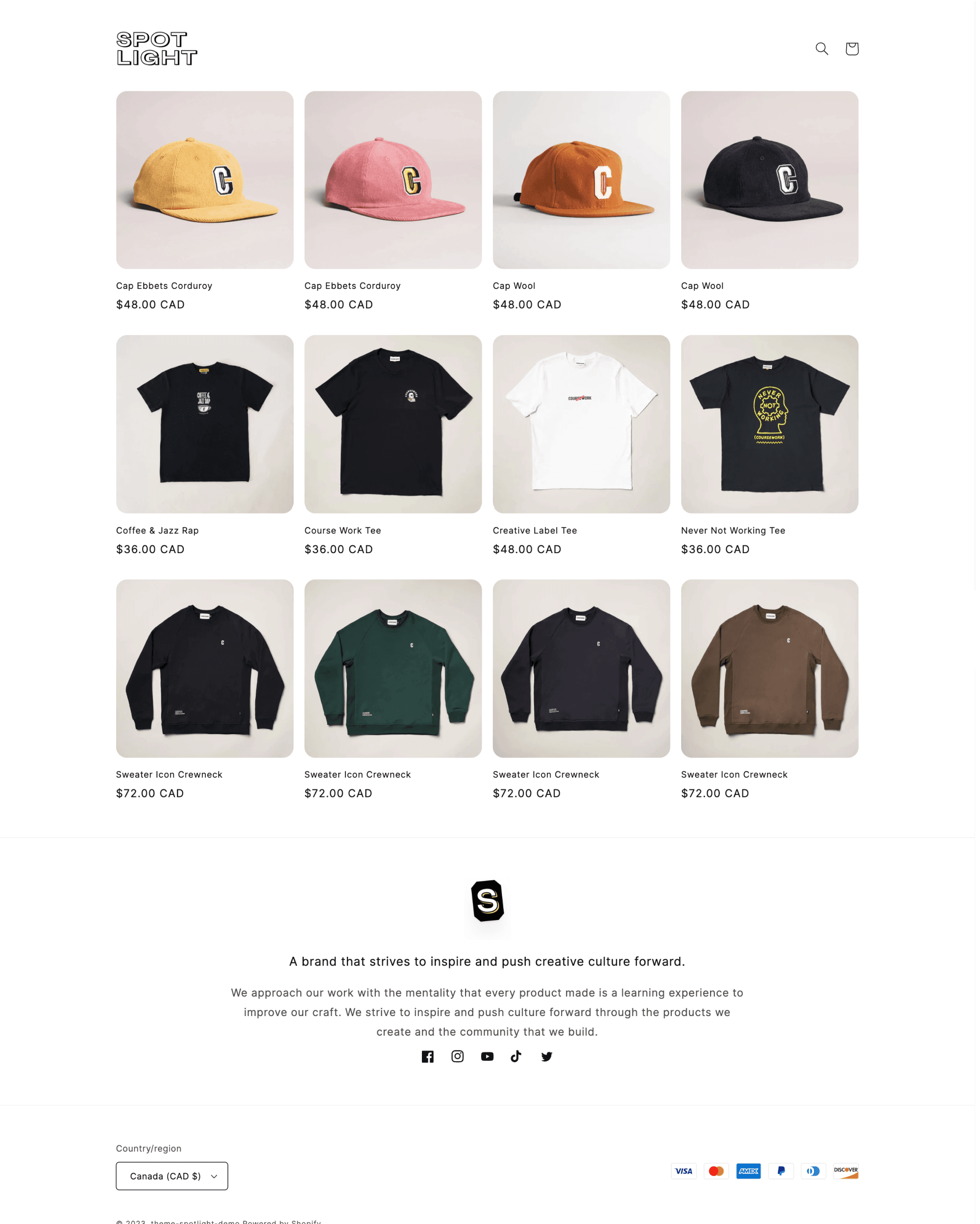 Spotlight Shopify theme preview