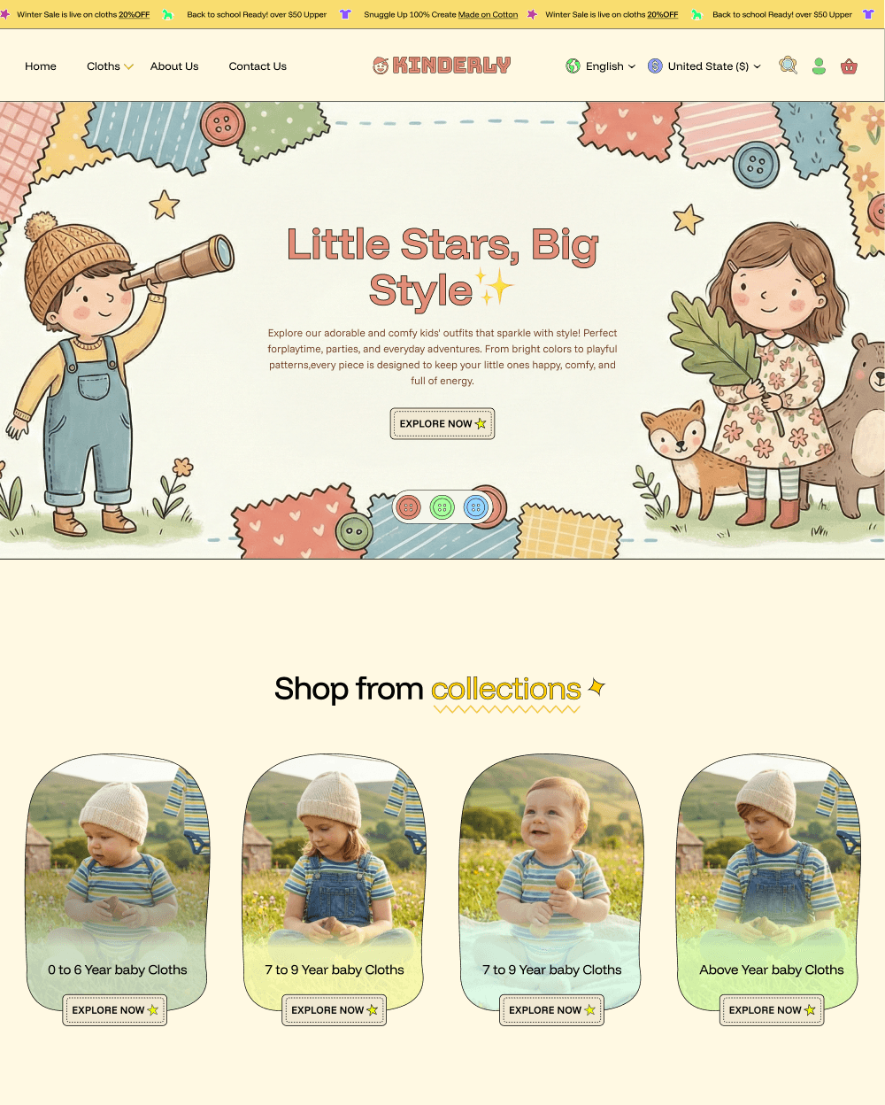 Kinderly Shopify theme screenshot
