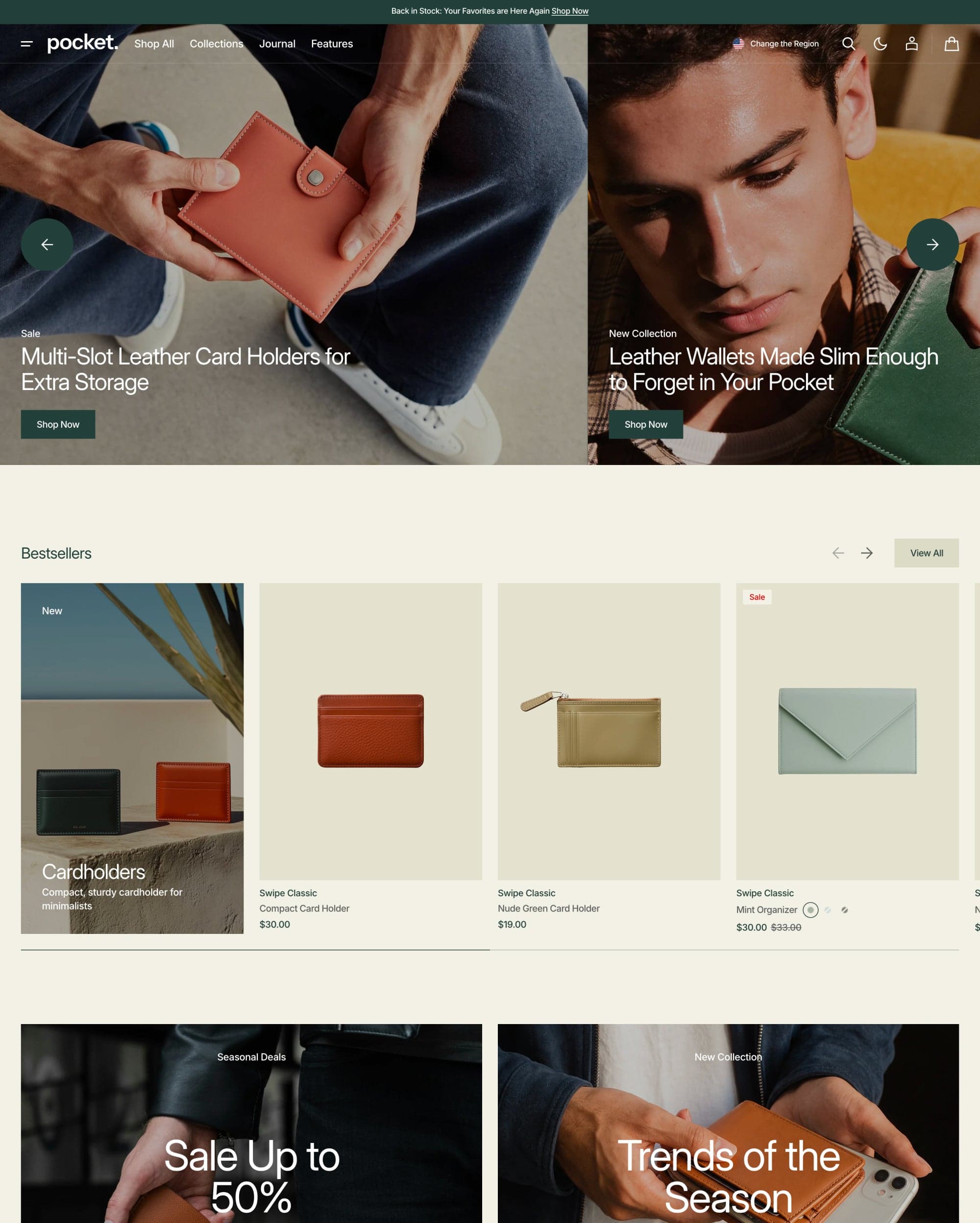 Swipe Pocket preset