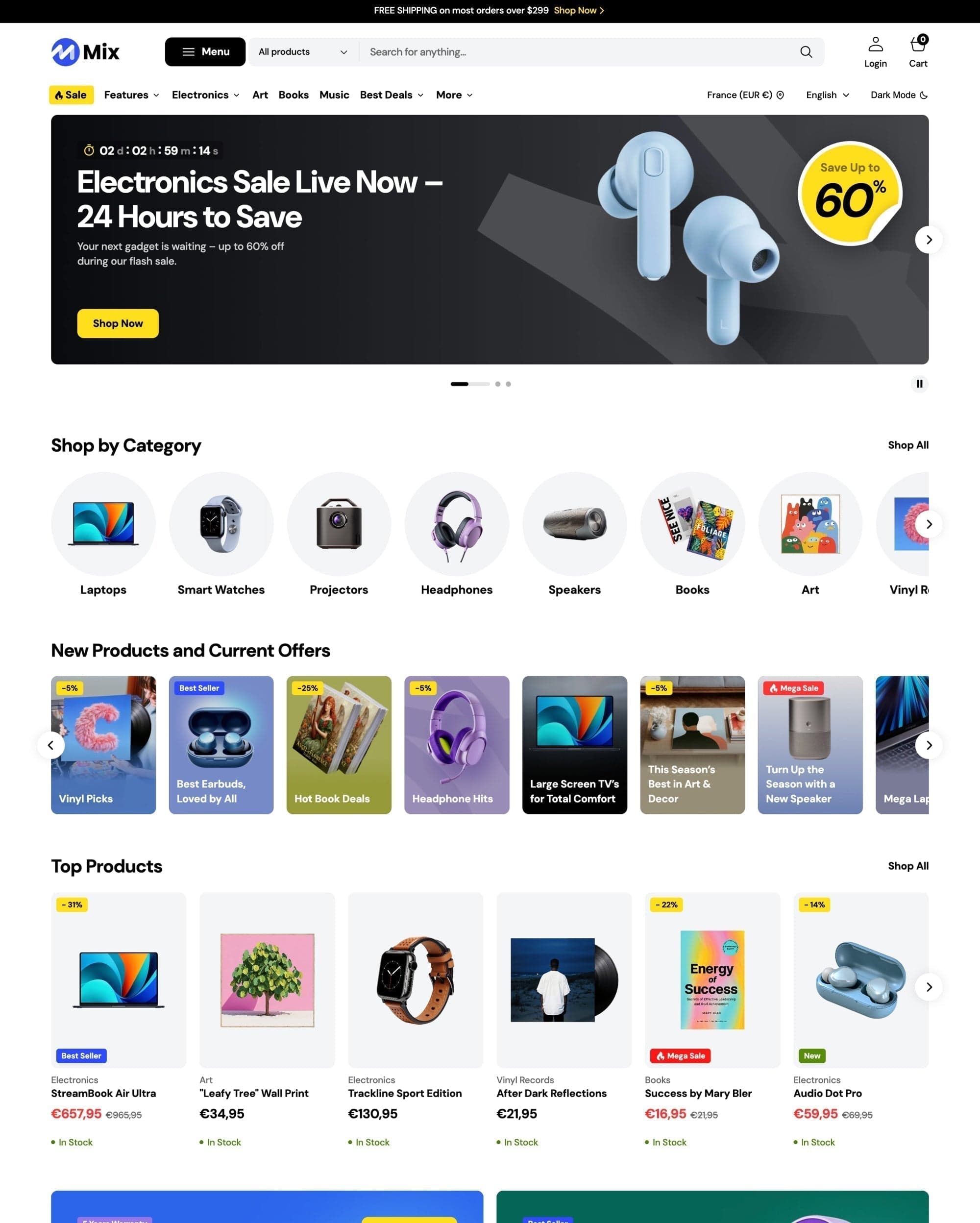 Mix Shopify theme preview
