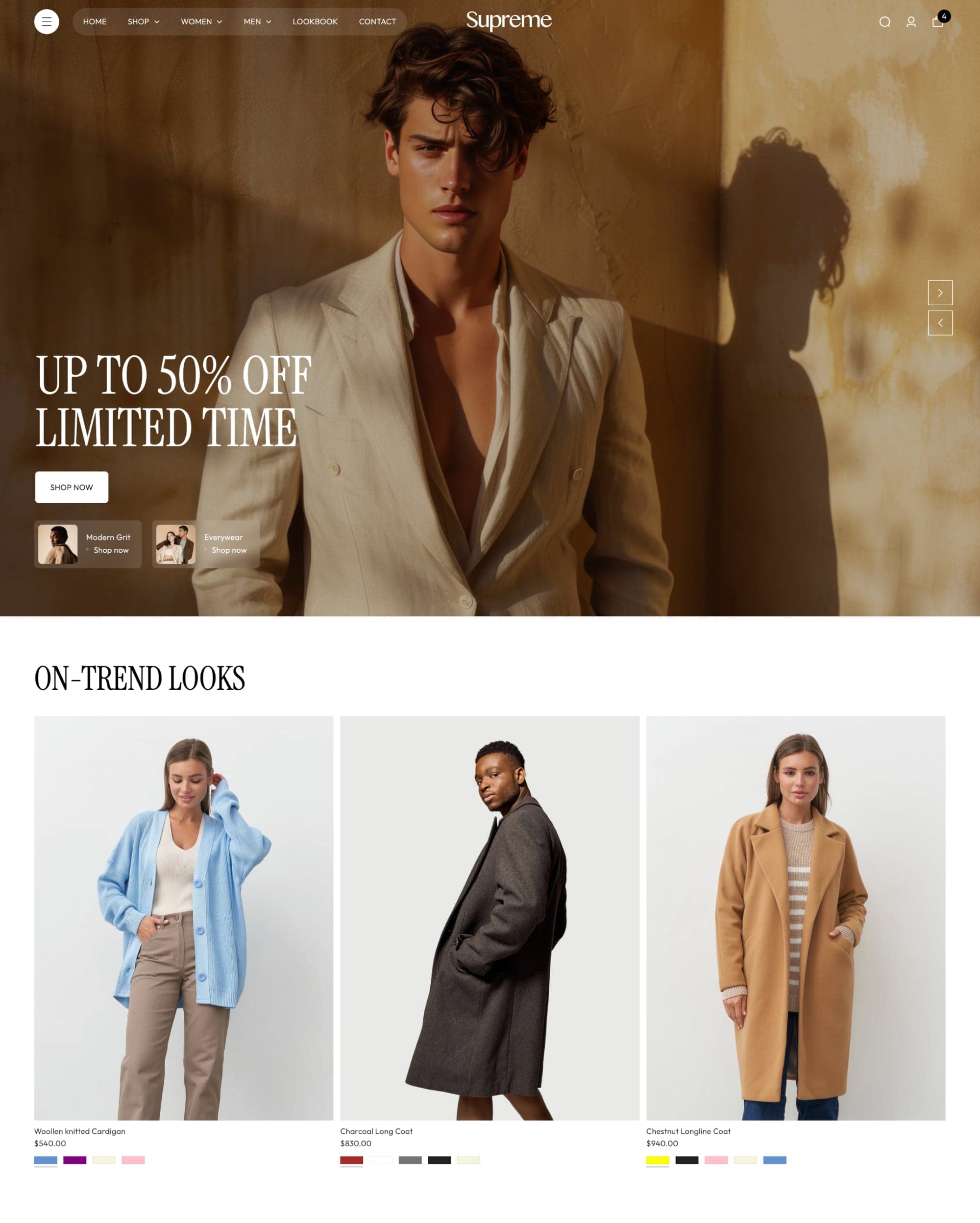 Supreme Shopify theme preview