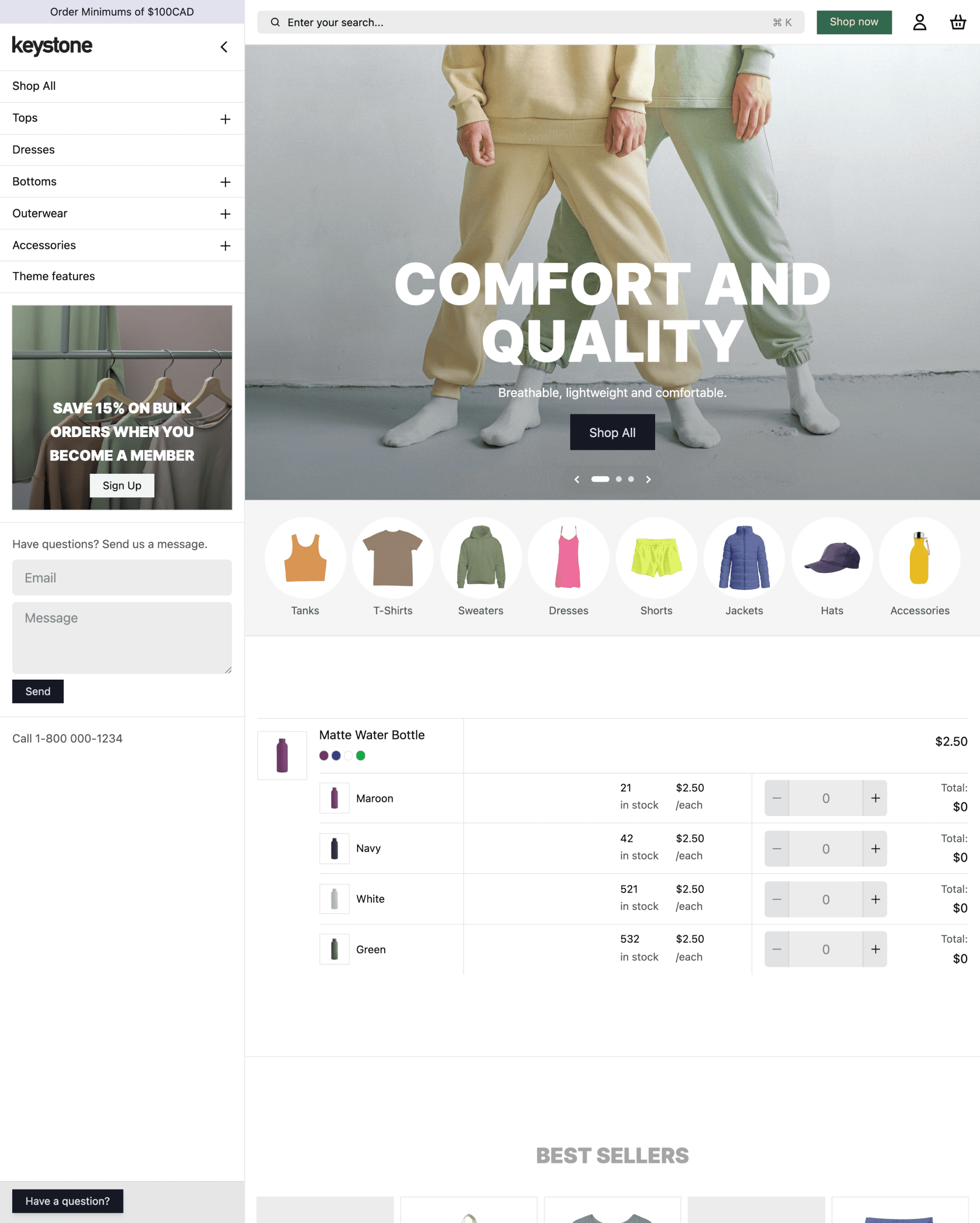 Keystone Shopify theme preview