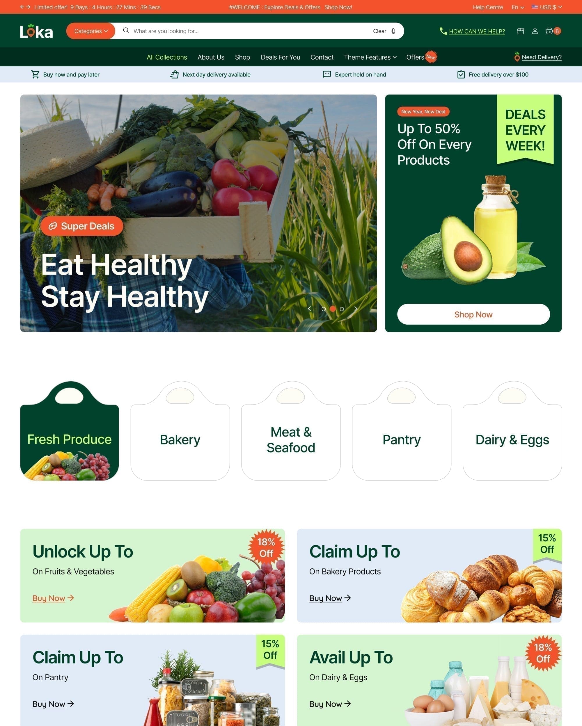 Loka Shopify theme preview