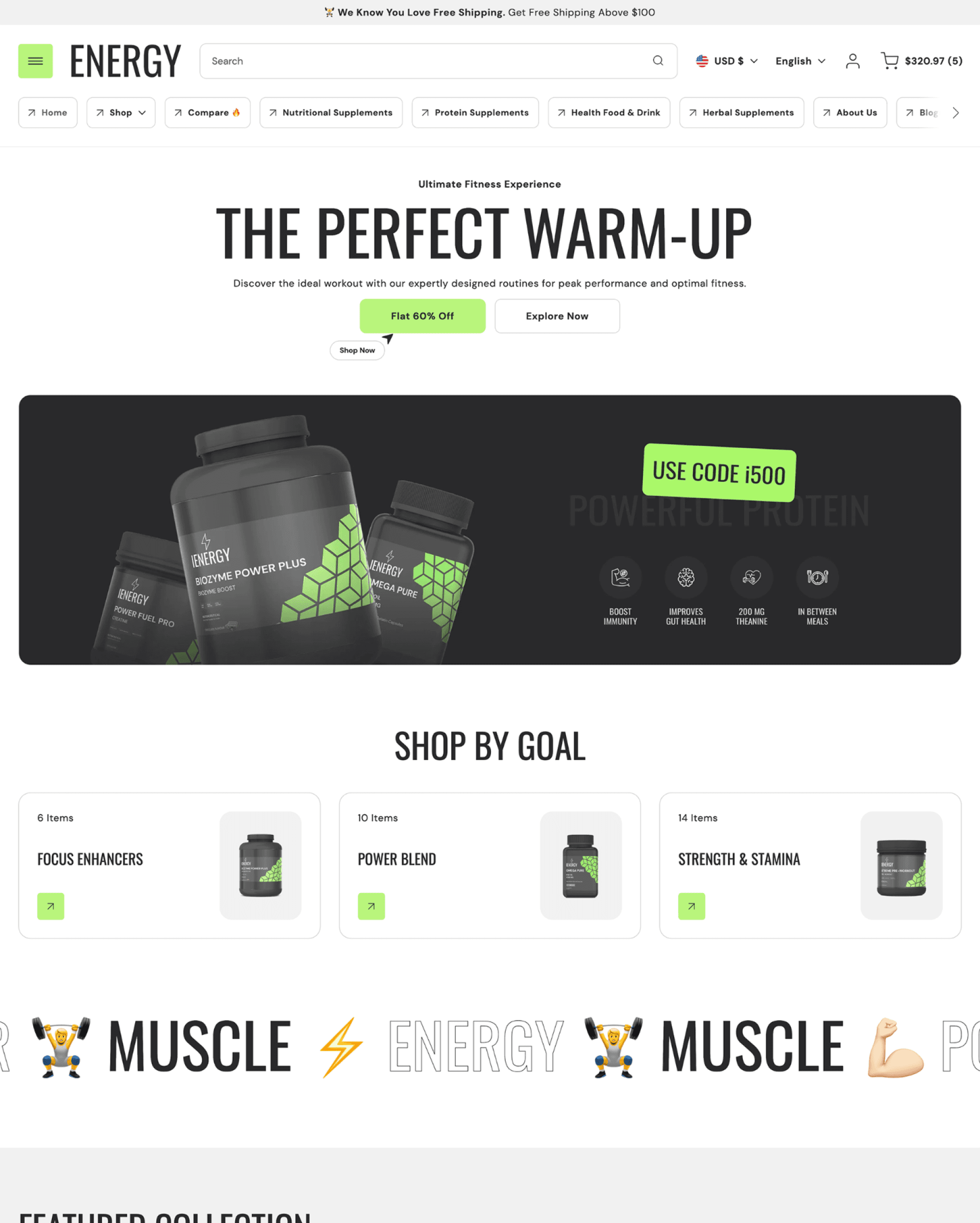 Energy Shopify theme preview