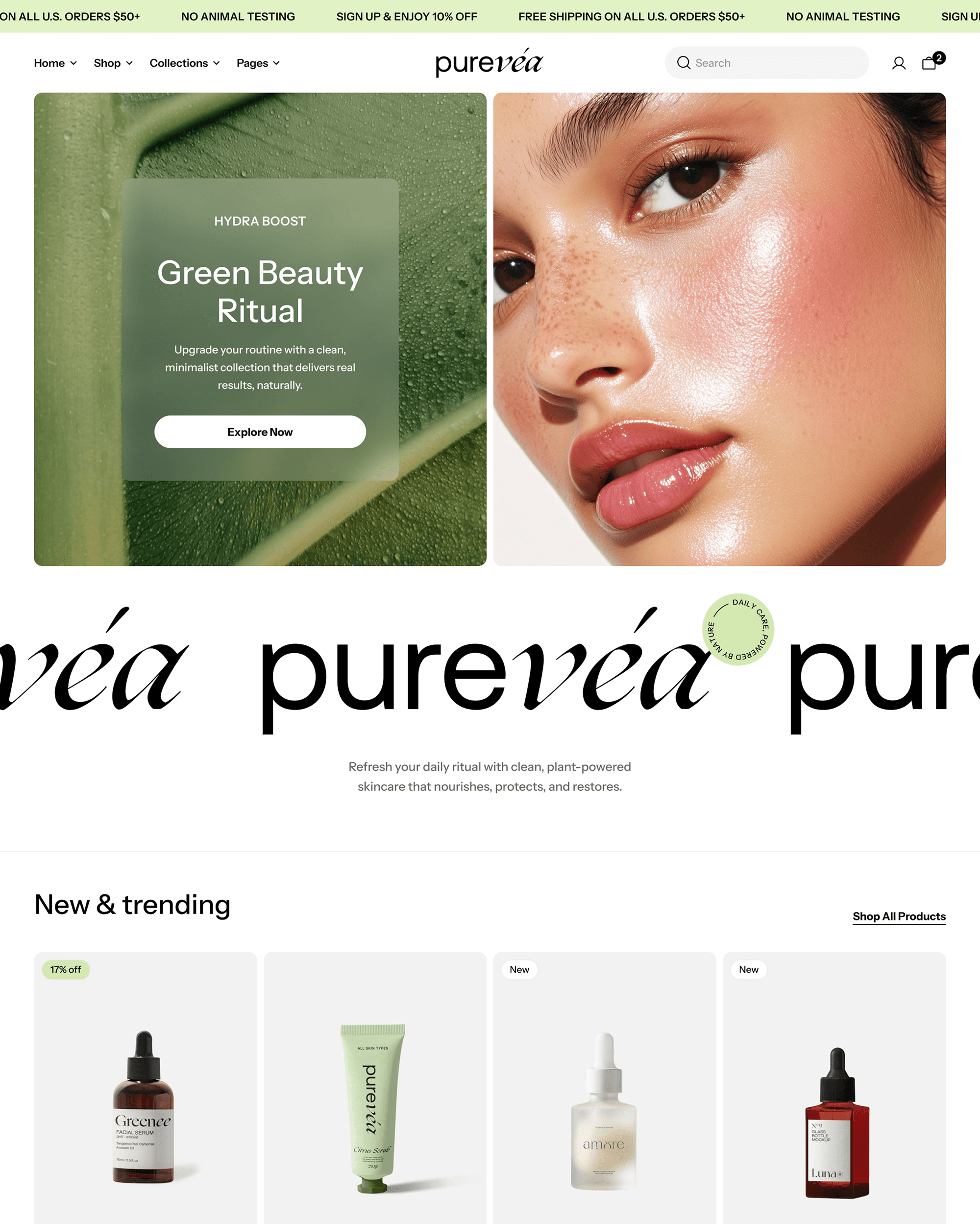 Purevea Shopify theme screenshot