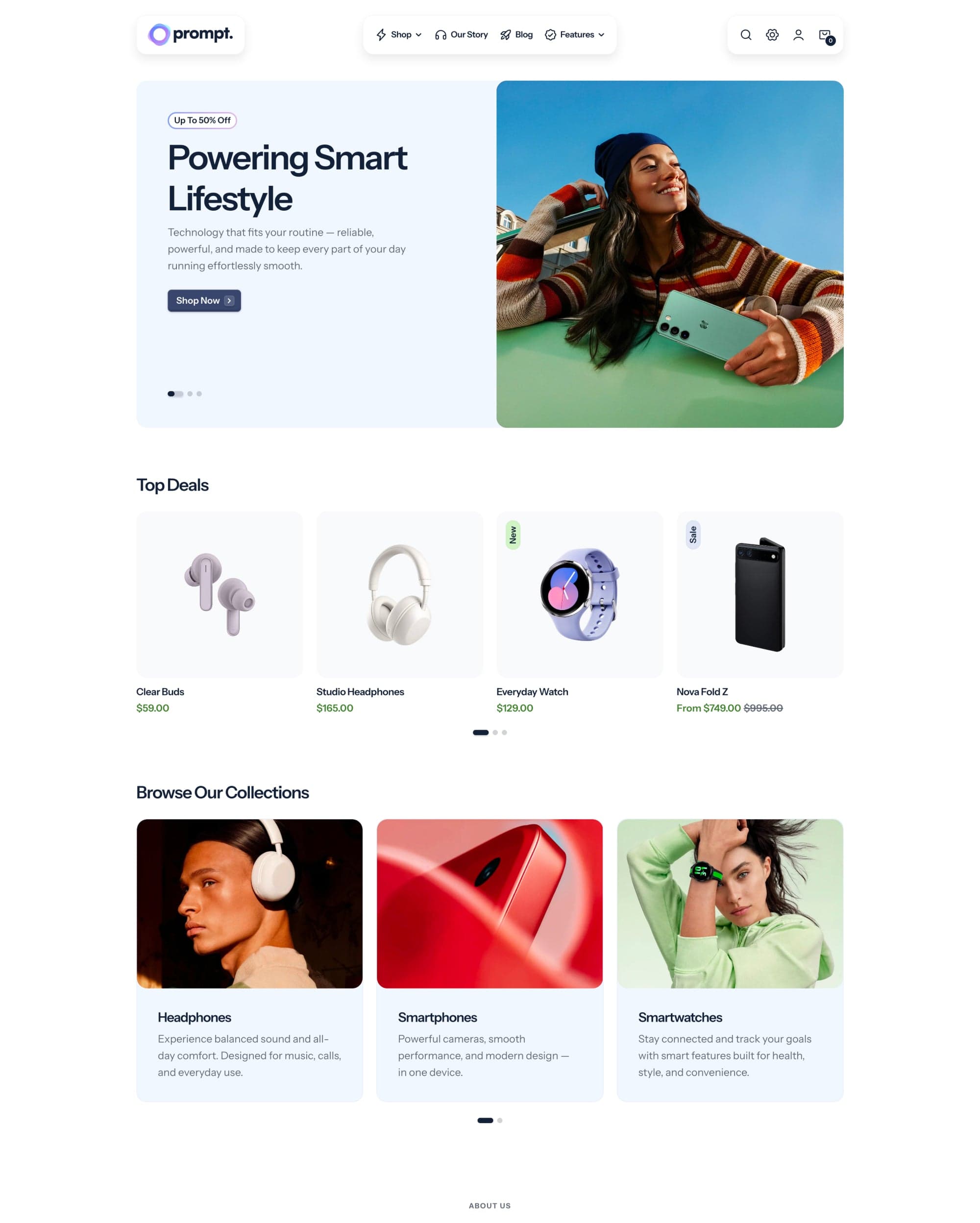 Prompt Shopify theme screenshot