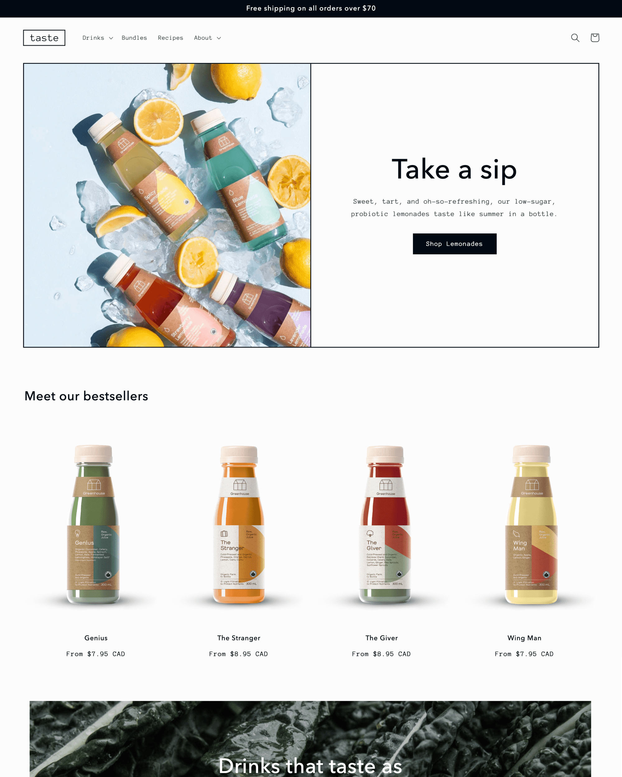 Taste Shopify theme preview