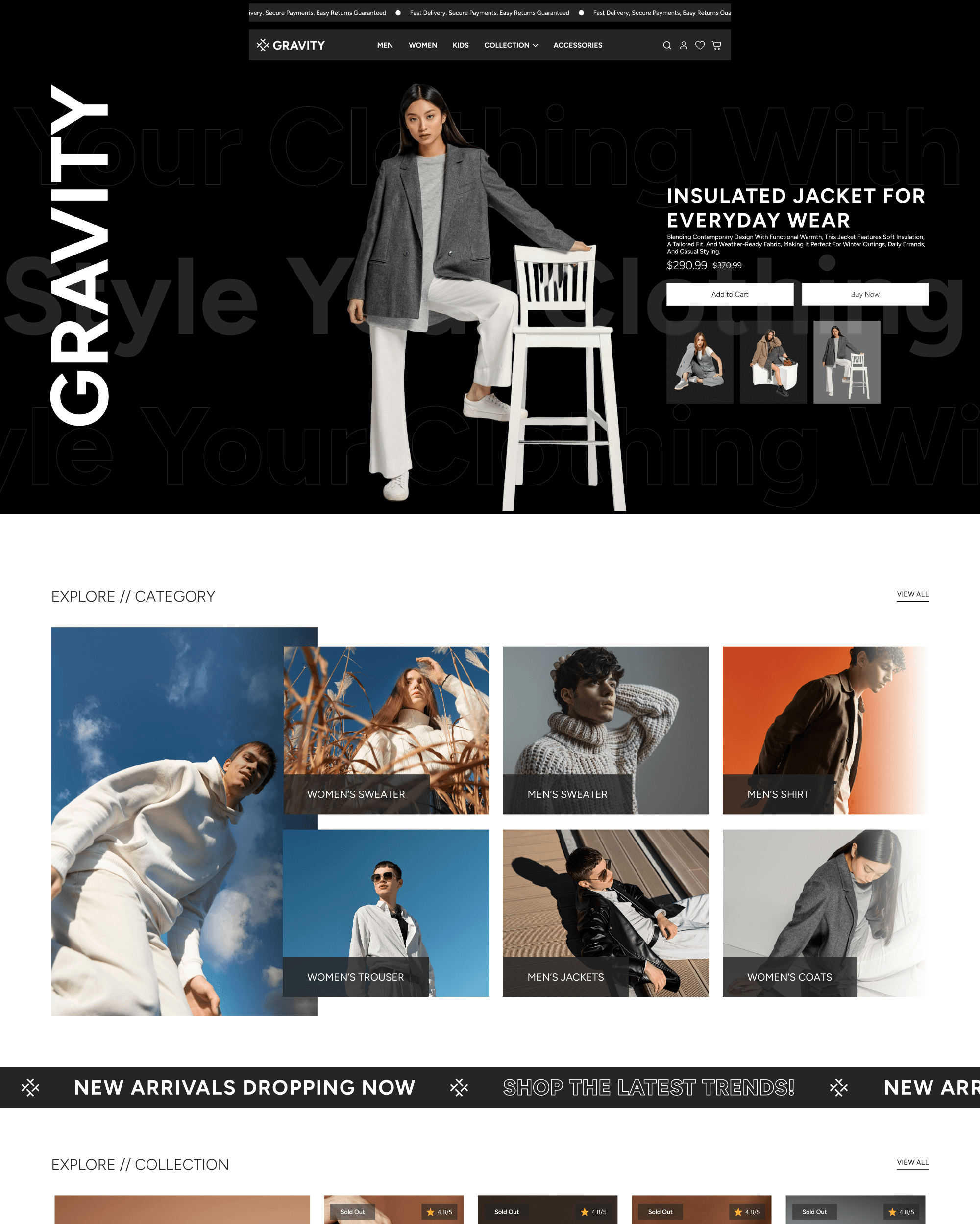 Gravity Shopify theme screenshot