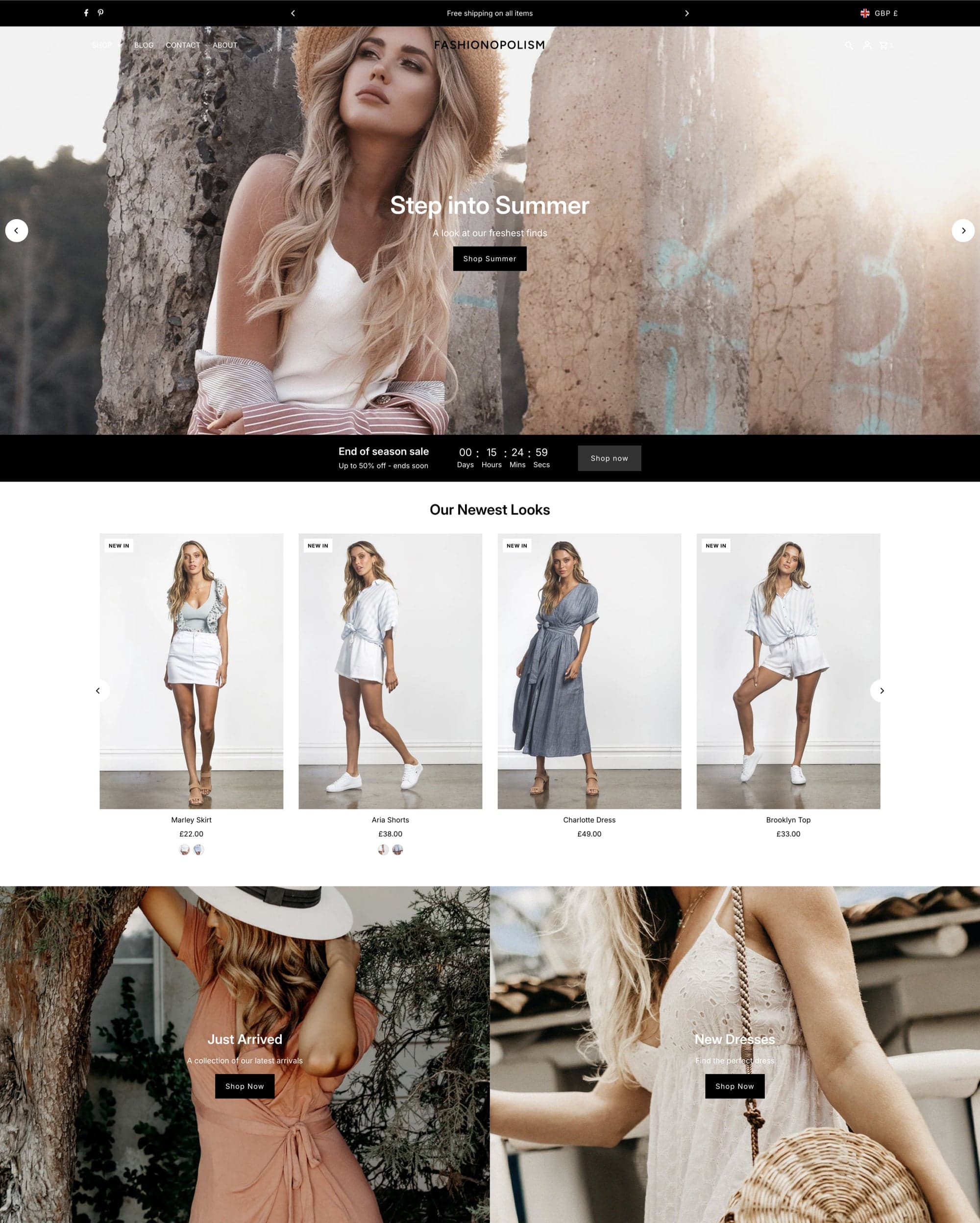 Fashionopolism Shopify theme preview